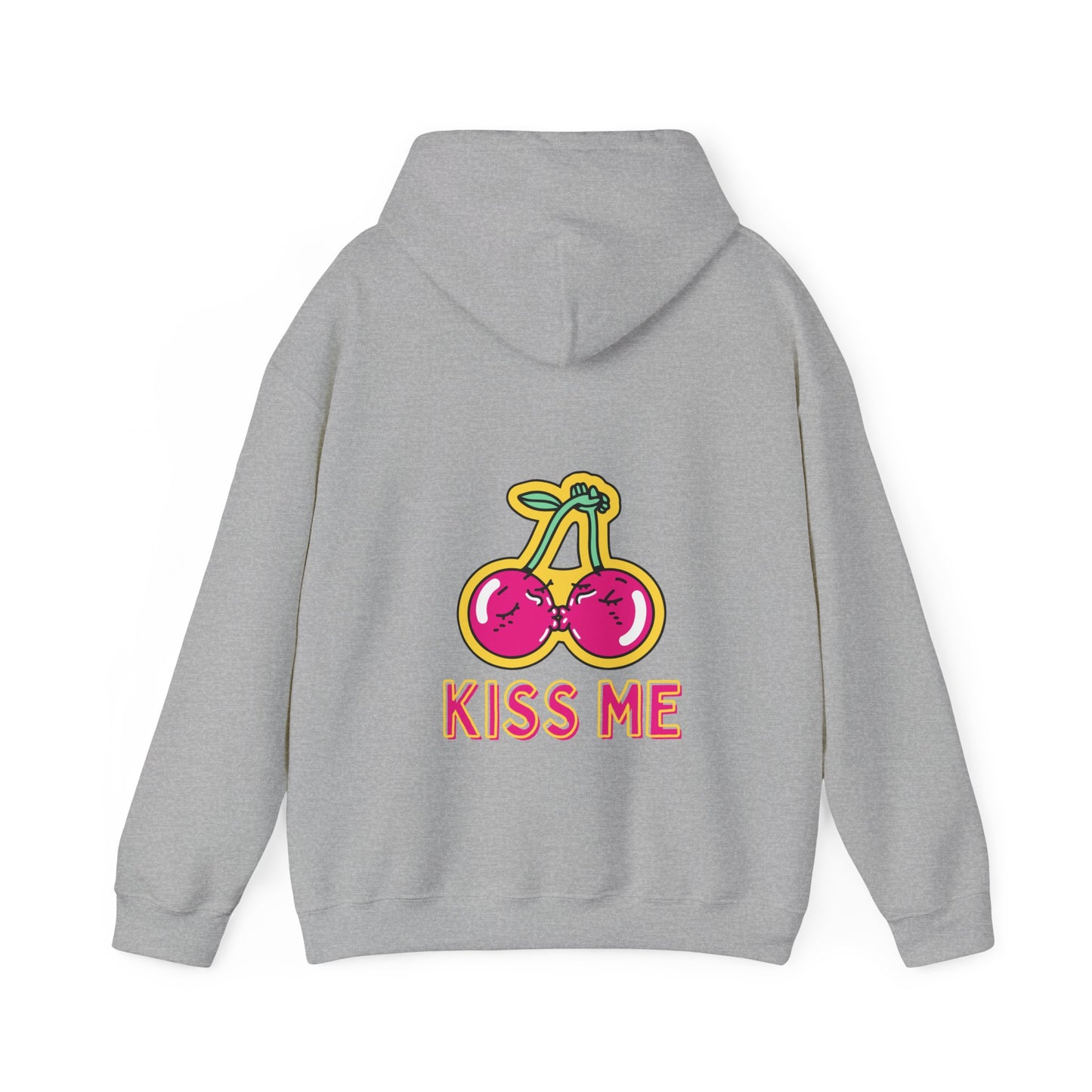 Unisex Kissing Cherries Kiss Me Heavy Blend⢠Hooded Sweatshirt (Multiple Colours)