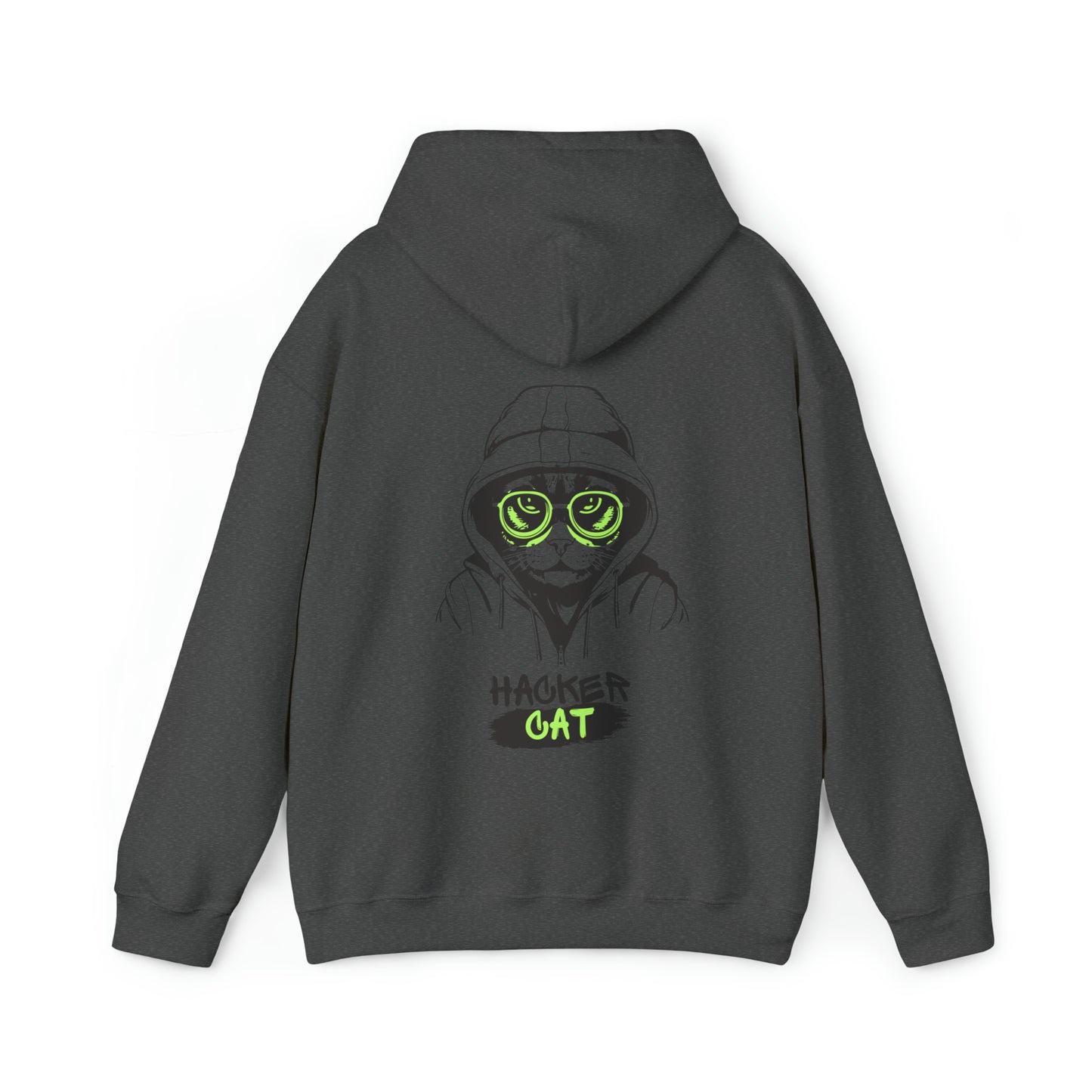 Unisex Hacker Cat Heavy Blend™ Hooded Sweatshirt (Multiple Colours)
