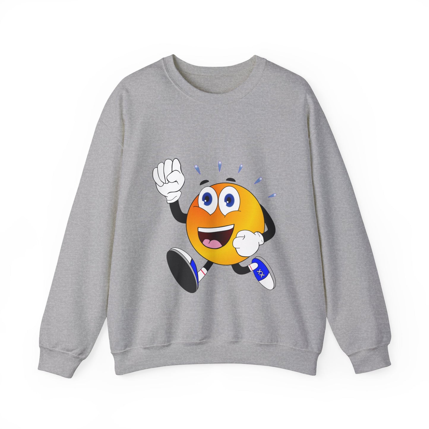 Unisex Running Retro Face Heavy Blend⢠Crewneck Sweatshirt (Multiple Colours)