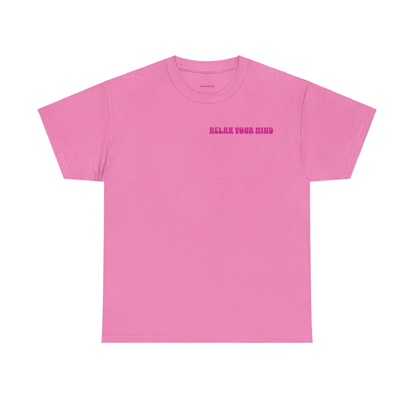 Relax Your Mind Mushroom Unisex Heavy Cotton T Shirt (Multiple Colours)