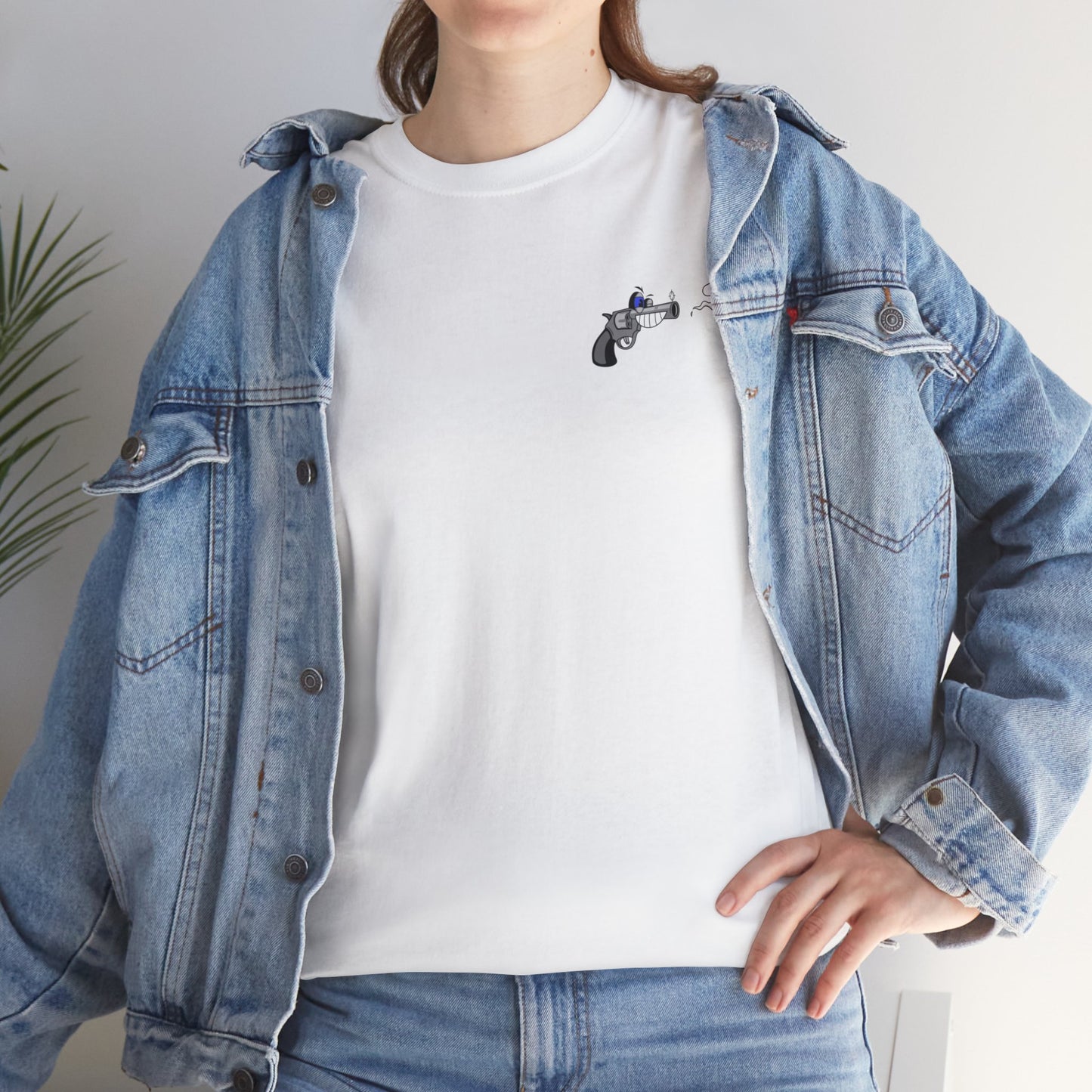 Semi-Automatic Blap Blap Blap White Unisex Heavy Cotton Tee