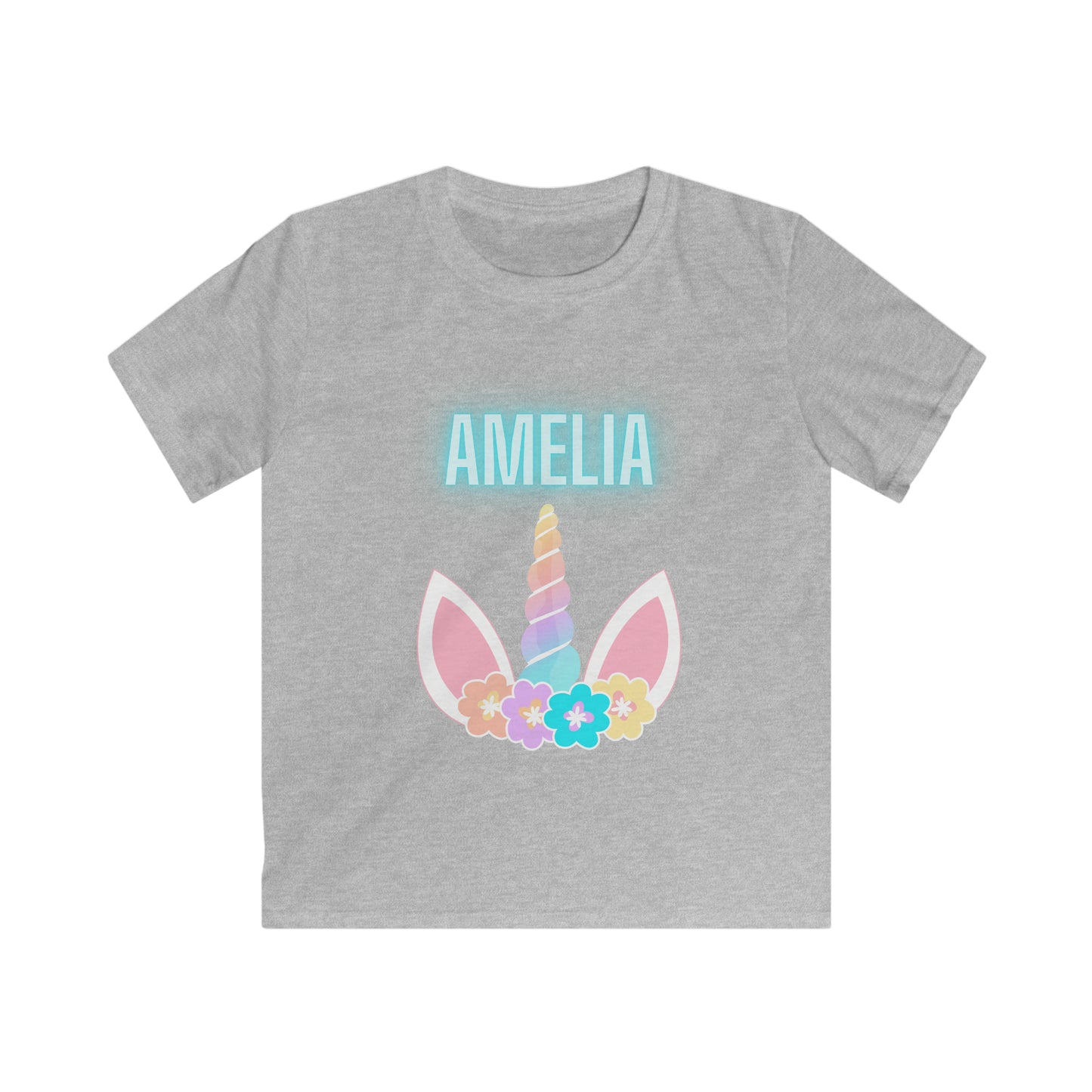 Children's Personalised Unicorn Horn T-Shirt (Multiple Colours Available)