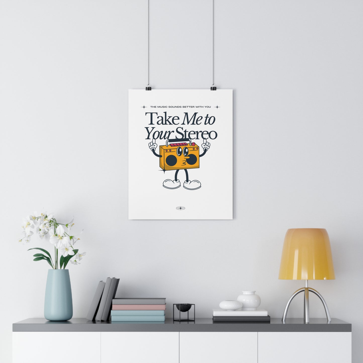 Take Me To Your Stereo Premium Paper Poster