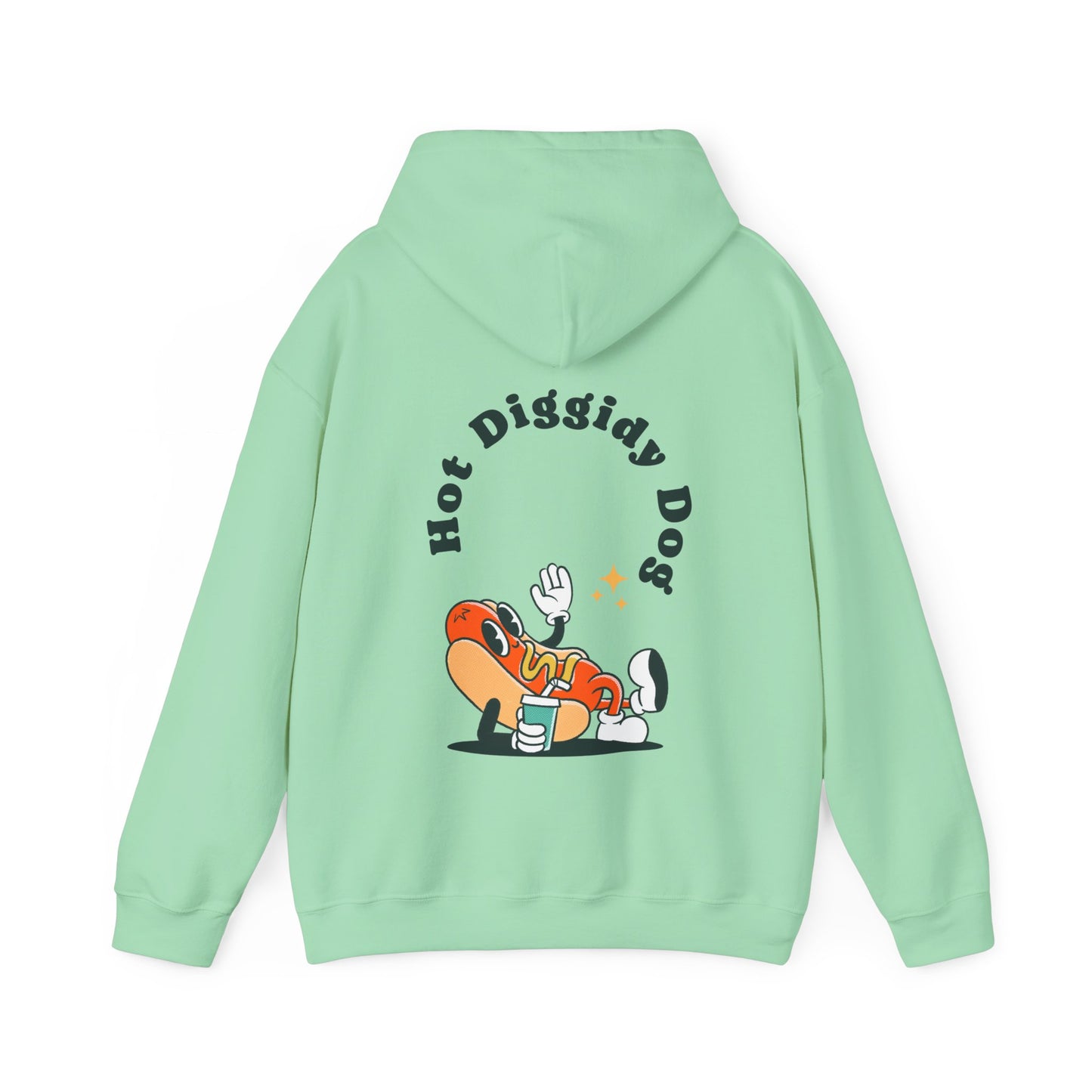 Unisex Retro Hot Diggidy Dog Heavy Blend™ Hooded Sweatshirt (Multiple Colours)