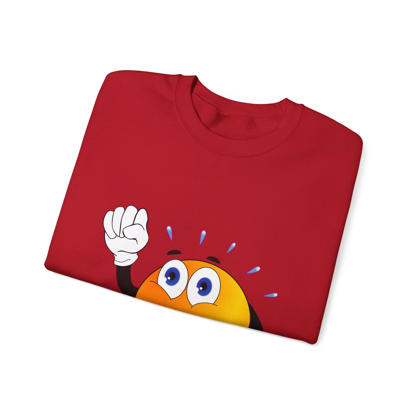 Unisex Running Retro Face Heavy Blend⢠Crewneck Sweatshirt (Multiple Colours)