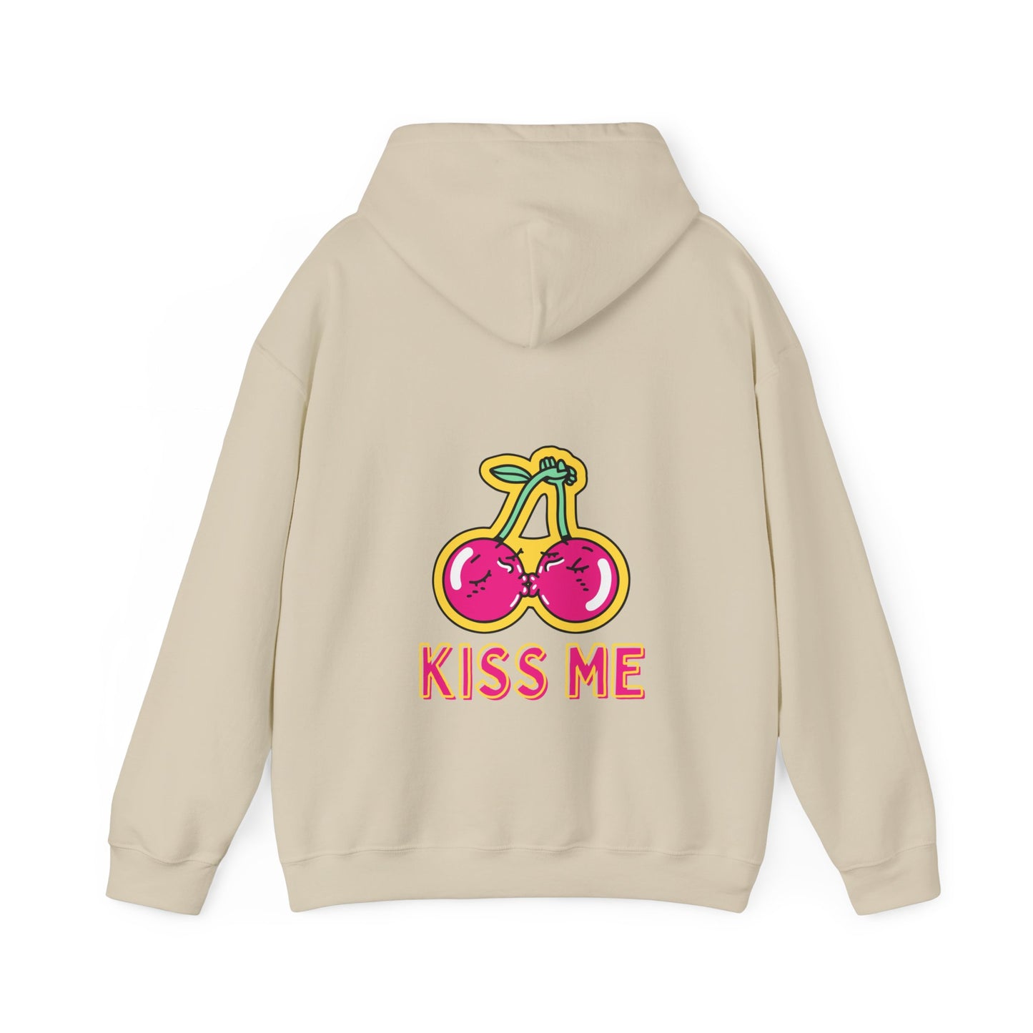 Unisex Kissing Cherries Kiss Me Heavy Blend⢠Hooded Sweatshirt (Multiple Colours)