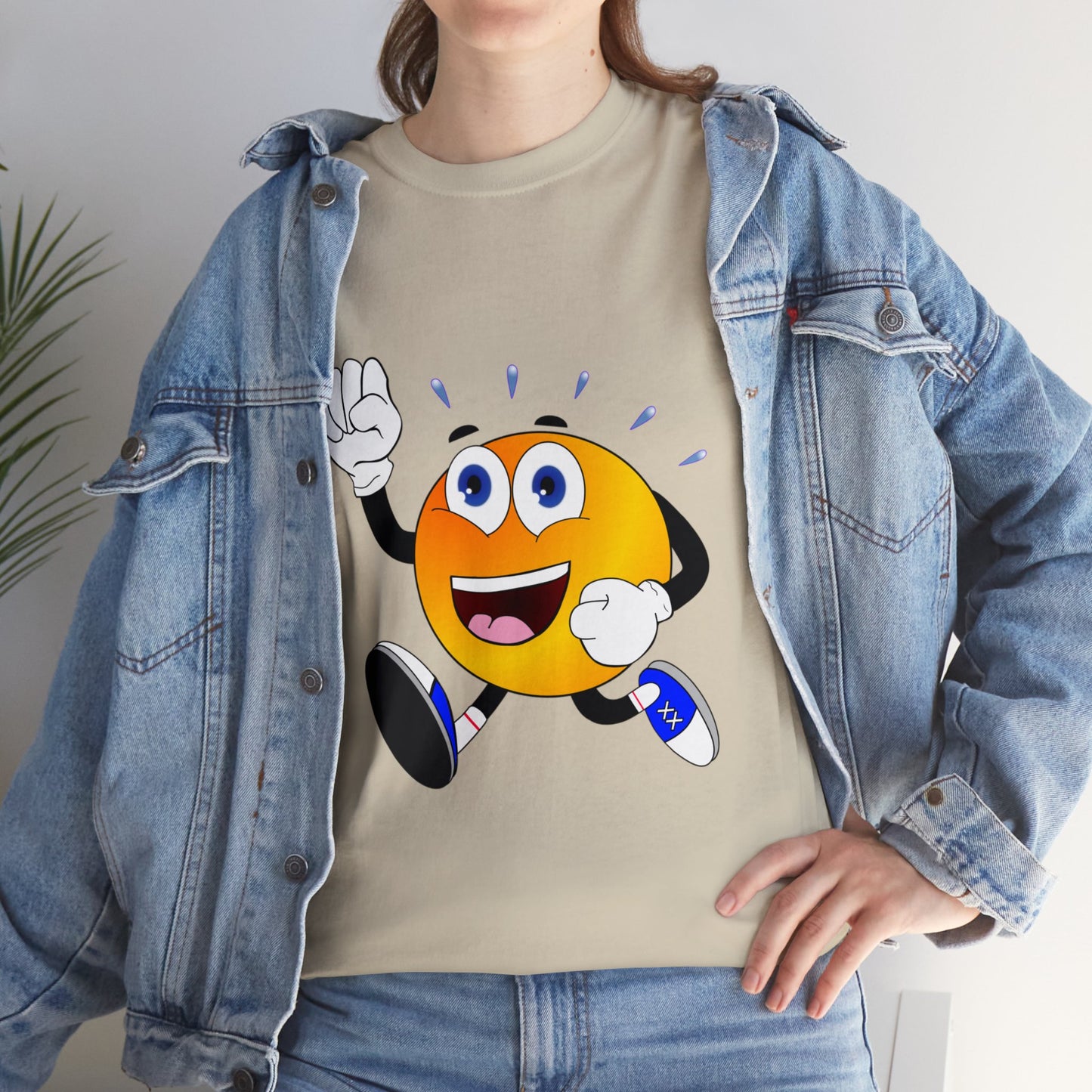 Unisex Retro Running Head Heavy Cotton Tee (Multiple Colours)
