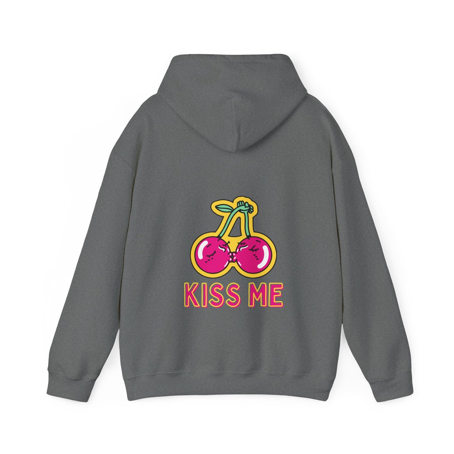 Unisex Kissing Cherries Kiss Me Heavy Blend⢠Hooded Sweatshirt (Multiple Colours)