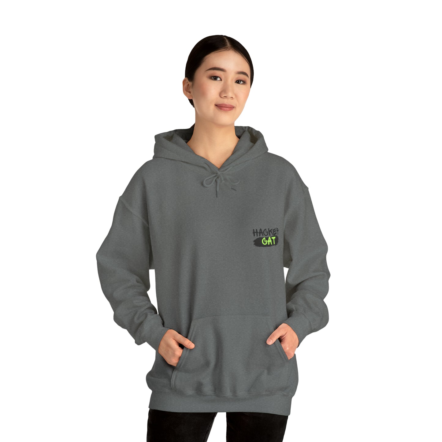 Unisex Hacker Cat Heavy Blend™ Hooded Sweatshirt (Multiple Colours)