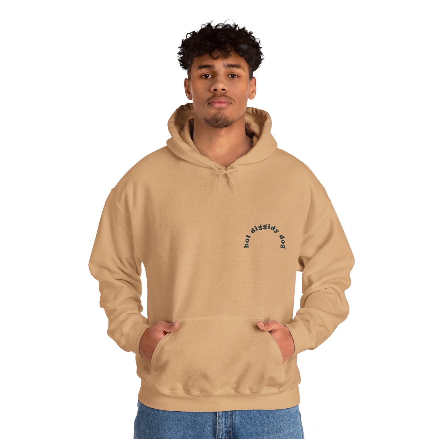 Unisex Retro Hot Diggidy Dog Heavy Blend™ Hooded Sweatshirt (Multiple Colours)