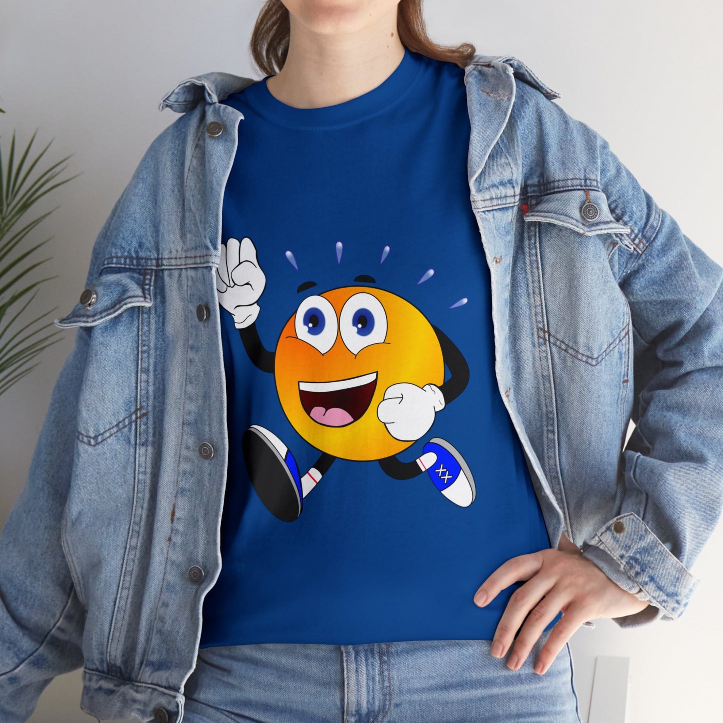 Unisex Retro Running Head Heavy Cotton Tee (Multiple Colours)