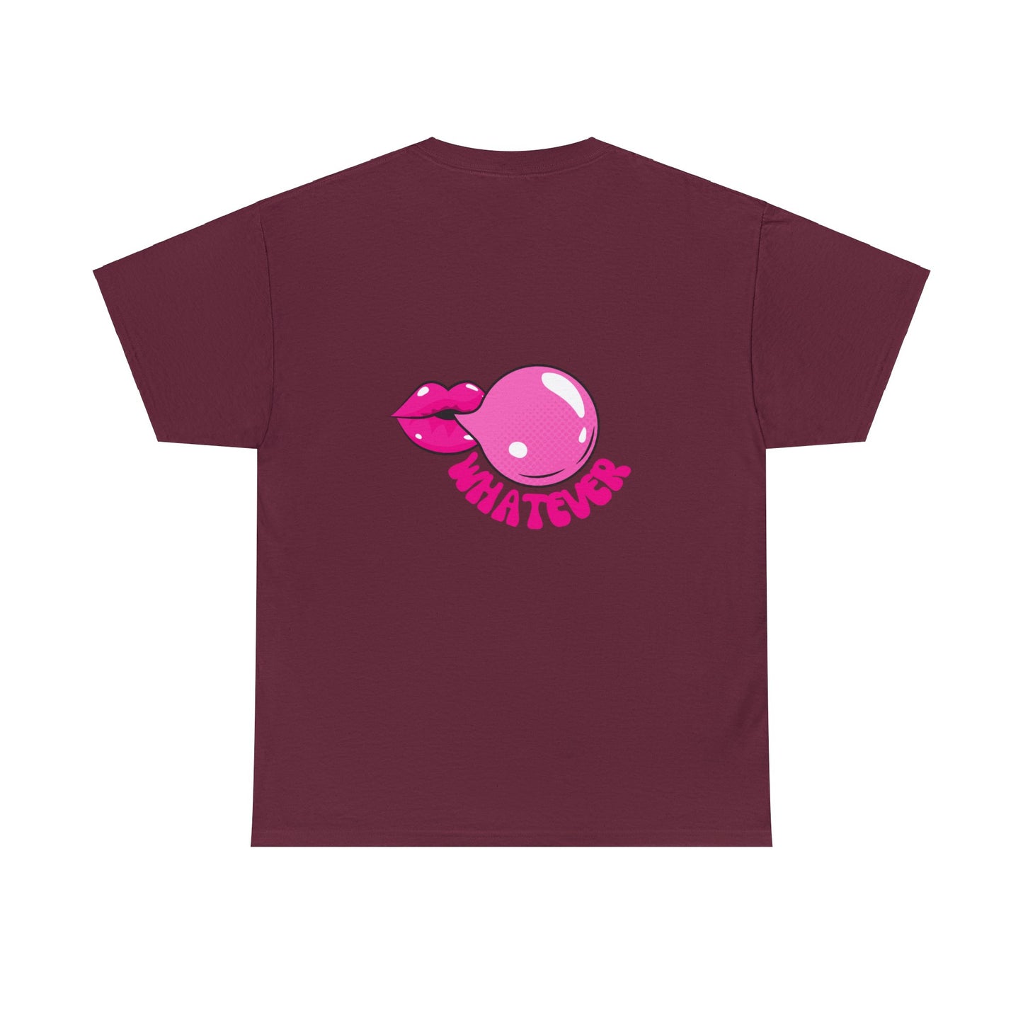 Unisex Whatever Lip Bubble Blowing T-shirt (Multiple Colours)