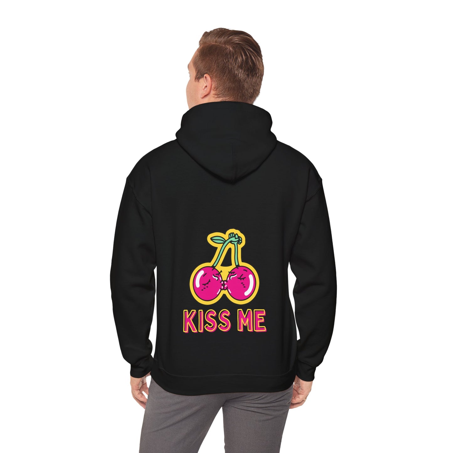 Unisex Kissing Cherries Kiss Me Heavy Blend⢠Hooded Sweatshirt (Multiple Colours)