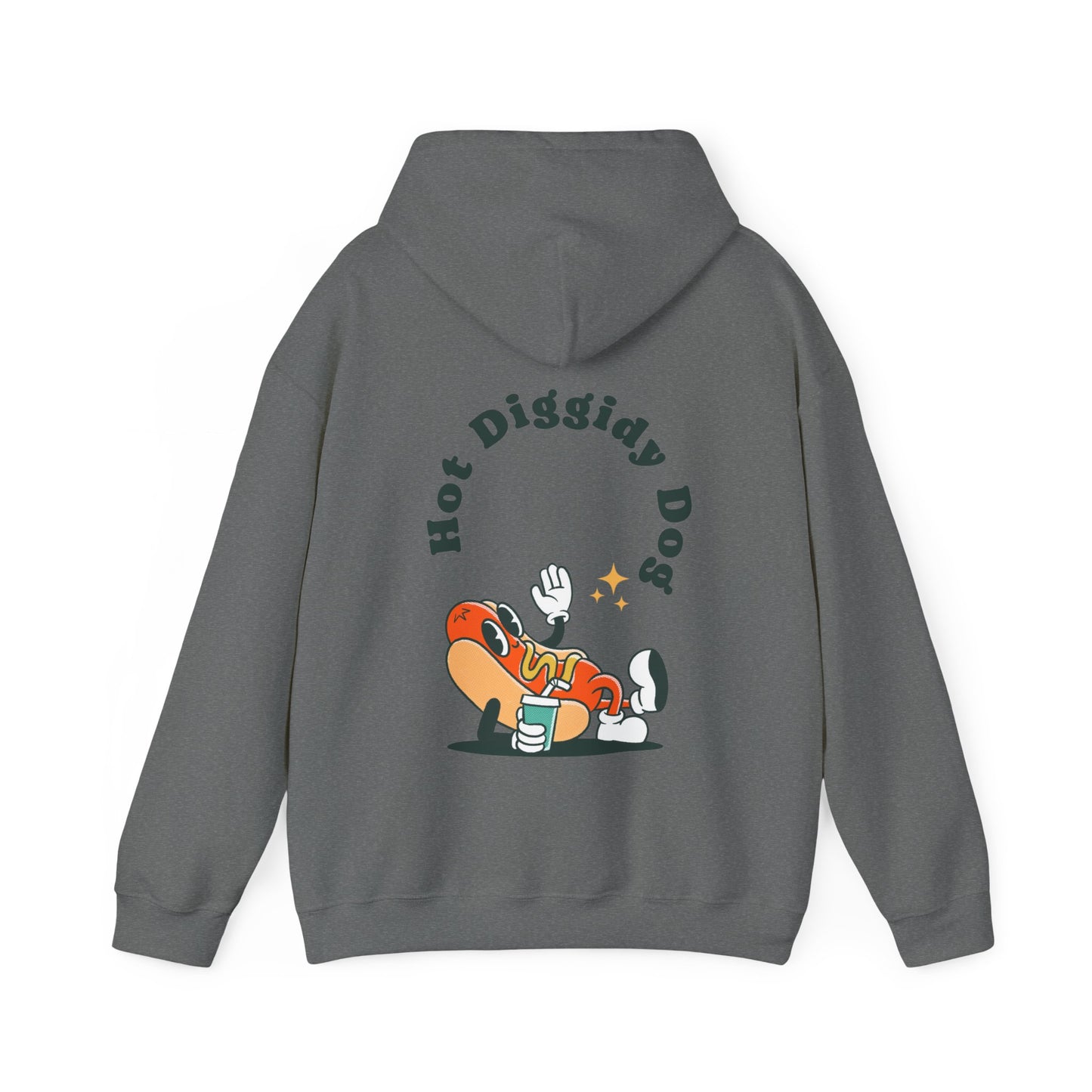 Unisex Retro Hot Diggidy Dog Heavy Blend™ Hooded Sweatshirt (Multiple Colours)