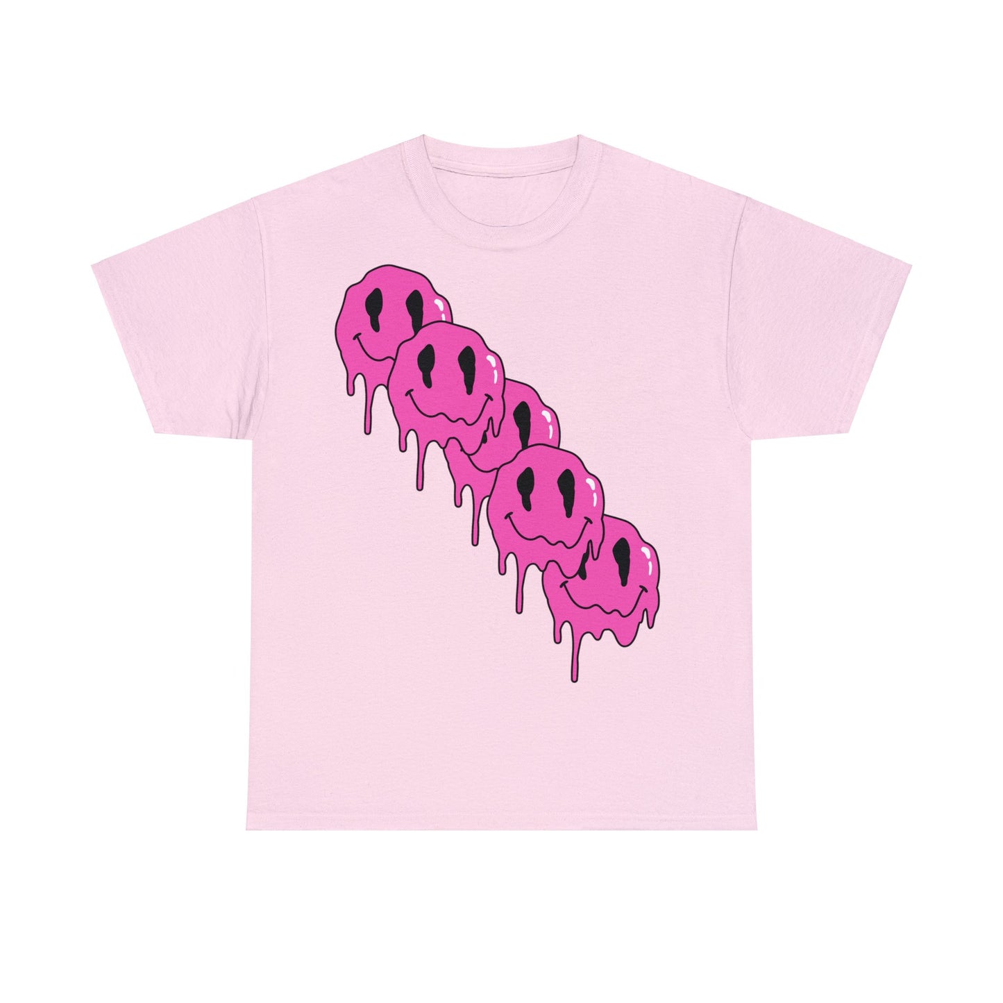 Unisex T-Shirt with Melting Smiley Face (Multiple Colours)