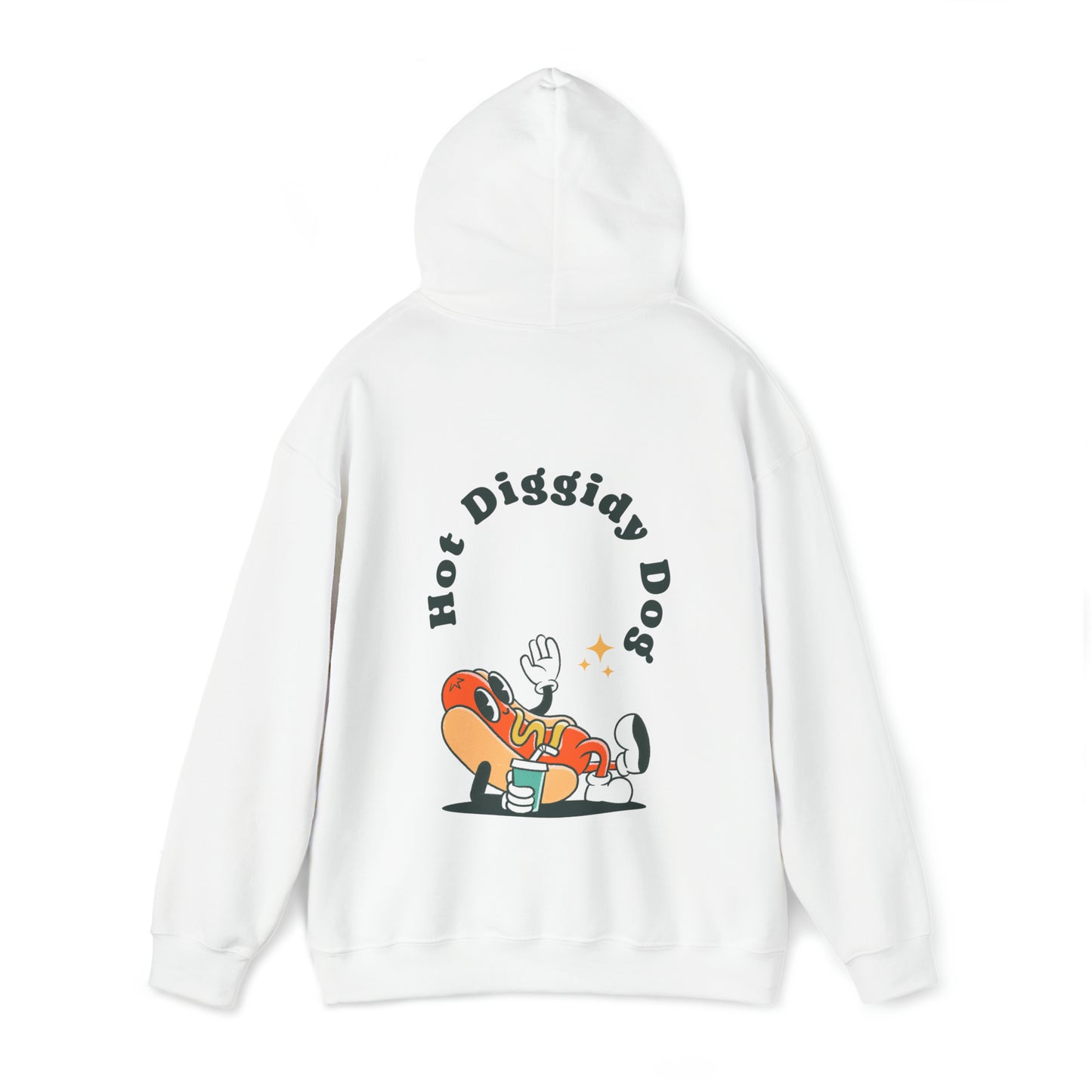 Unisex Retro Hot Diggidy Dog Heavy Blend™ Hooded Sweatshirt (Multiple Colours)