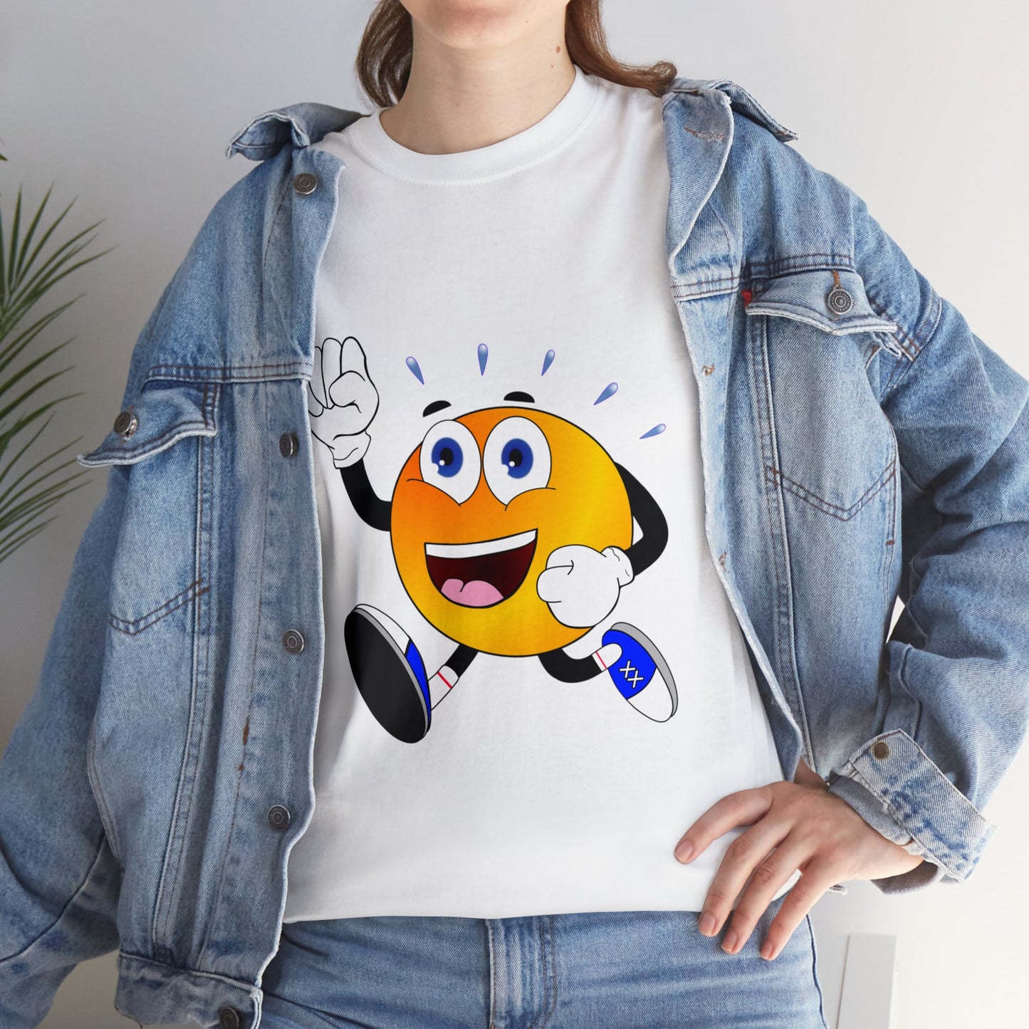 Unisex Retro Running Head Heavy Cotton Tee (Multiple Colours)