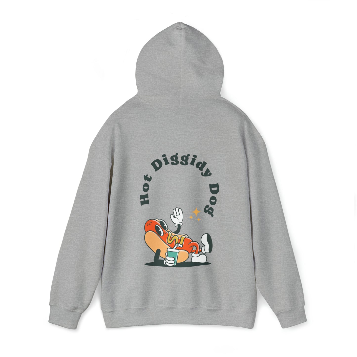 Unisex Retro Hot Diggidy Dog Heavy Blend™ Hooded Sweatshirt (Multiple Colours)