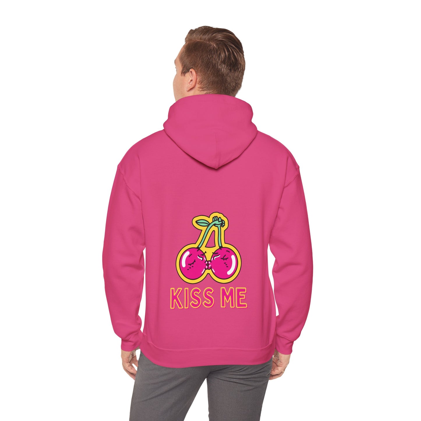 Unisex Kissing Cherries Kiss Me Heavy Blend⢠Hooded Sweatshirt (Multiple Colours)