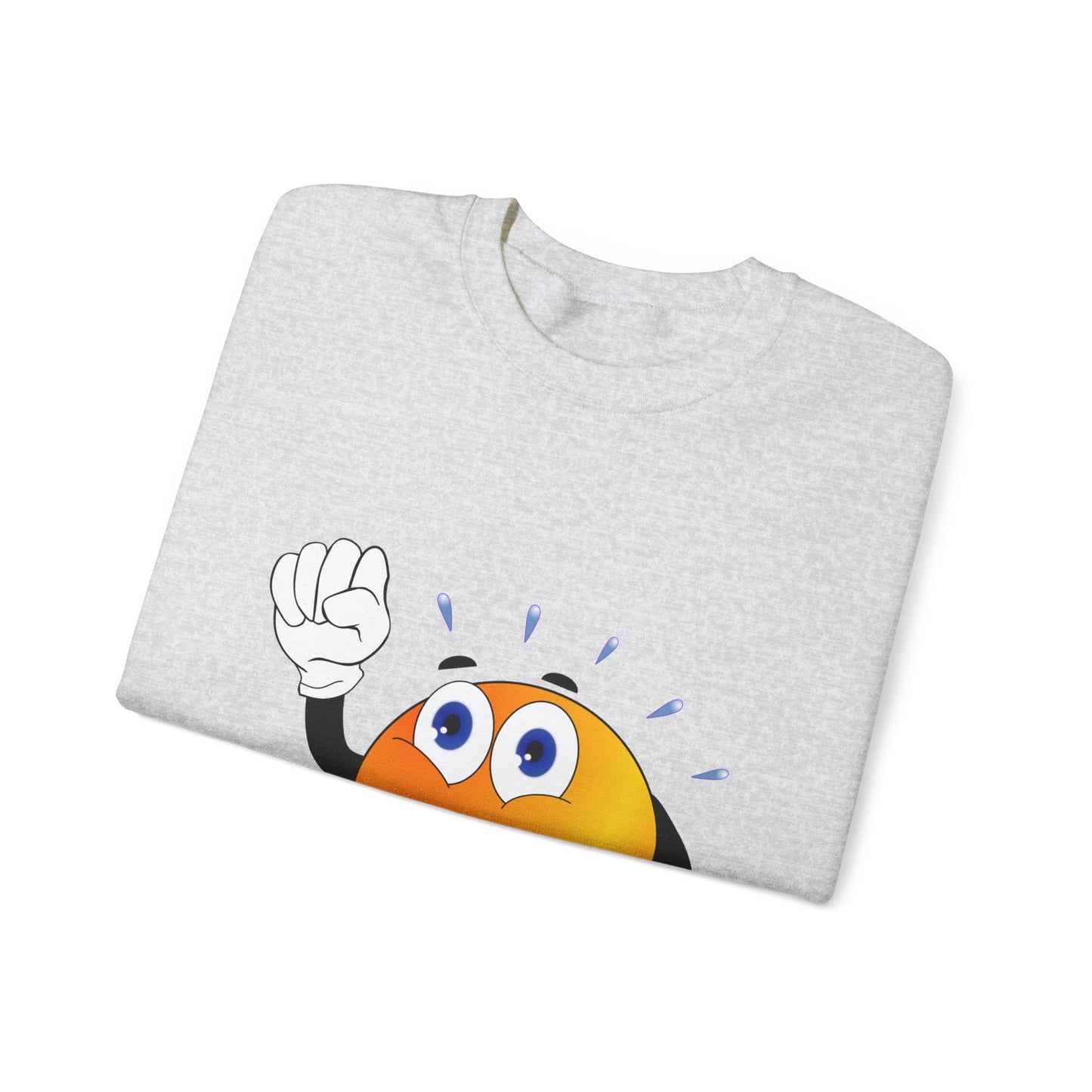 Unisex Running Retro Face Heavy Blend⢠Crewneck Sweatshirt (Multiple Colours)