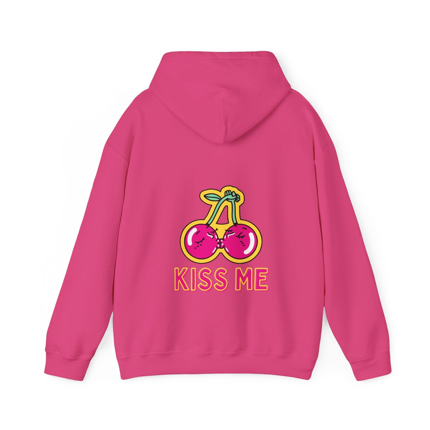Unisex Kissing Cherries Kiss Me Heavy Blend⢠Hooded Sweatshirt (Multiple Colours)