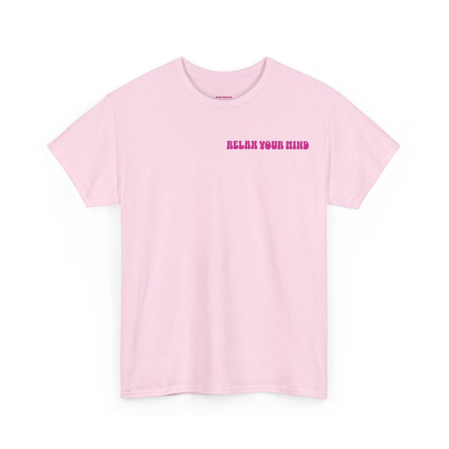 Relax Your Mind Mushroom Unisex Heavy Cotton T Shirt (Multiple Colours)