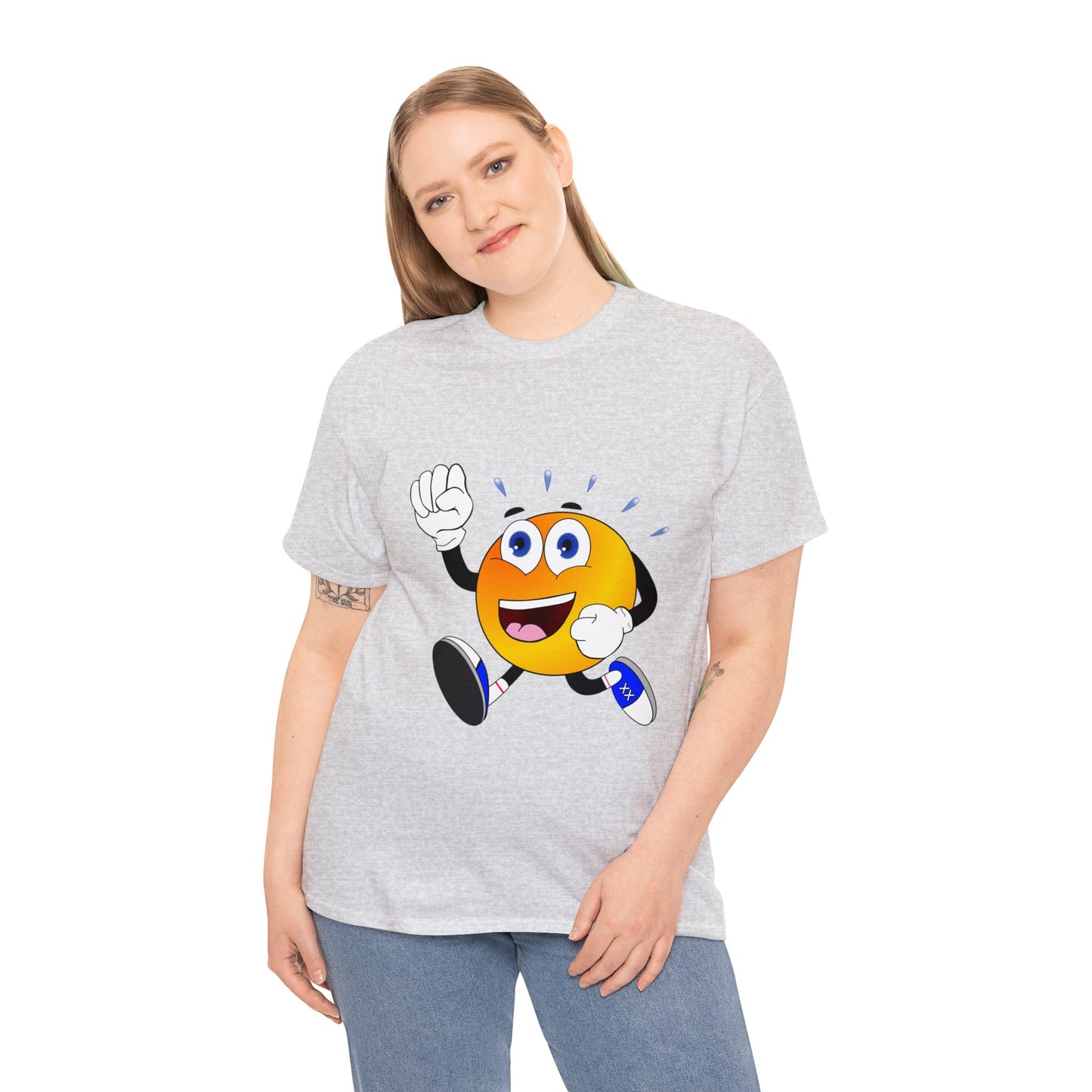 Unisex Retro Running Head Heavy Cotton Tee (Multiple Colours)