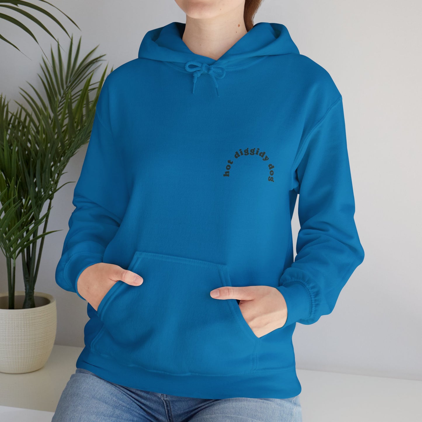 Unisex Retro Hot Diggidy Dog Heavy Blend™ Hooded Sweatshirt (Multiple Colours)