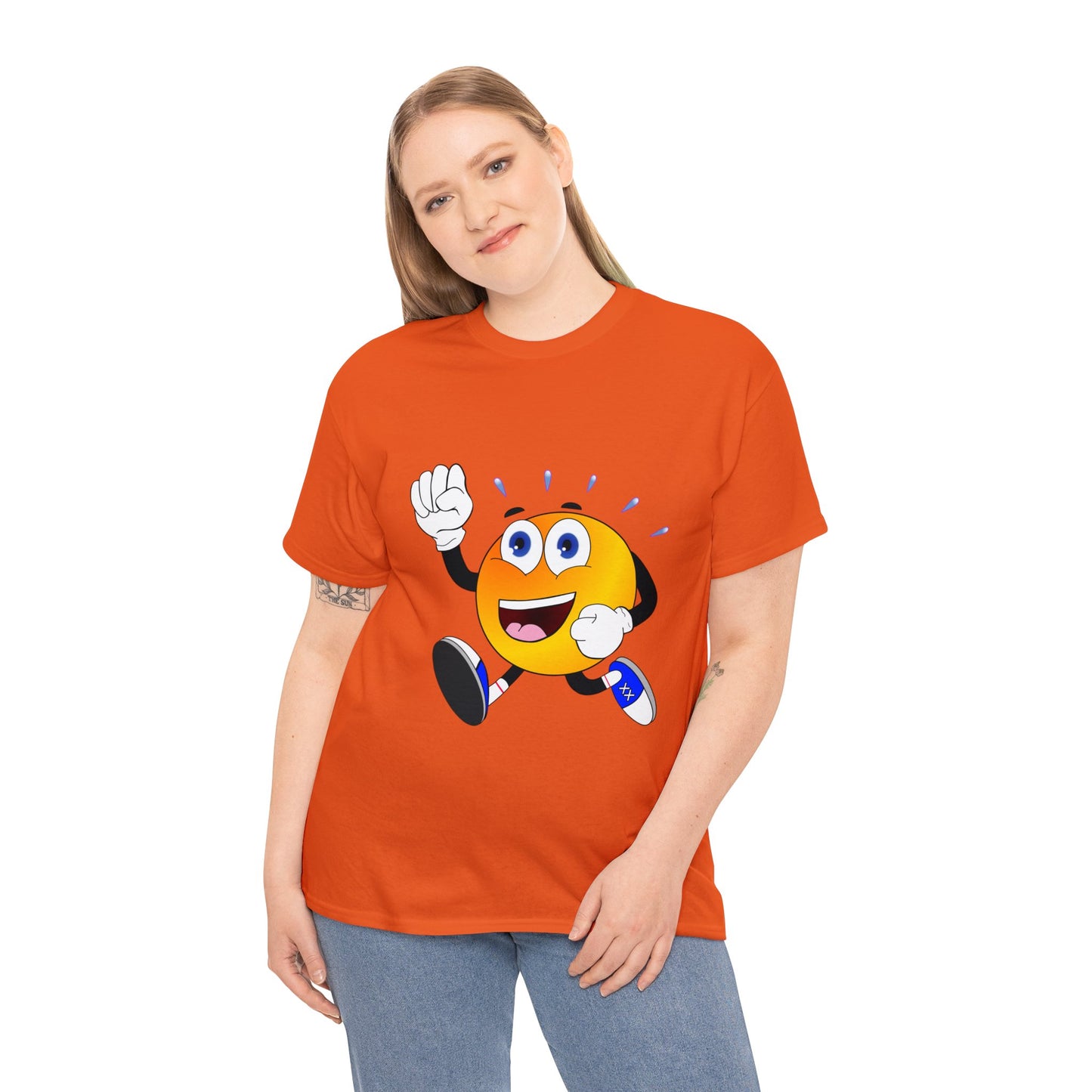 Unisex Retro Running Head Heavy Cotton Tee (Multiple Colours)
