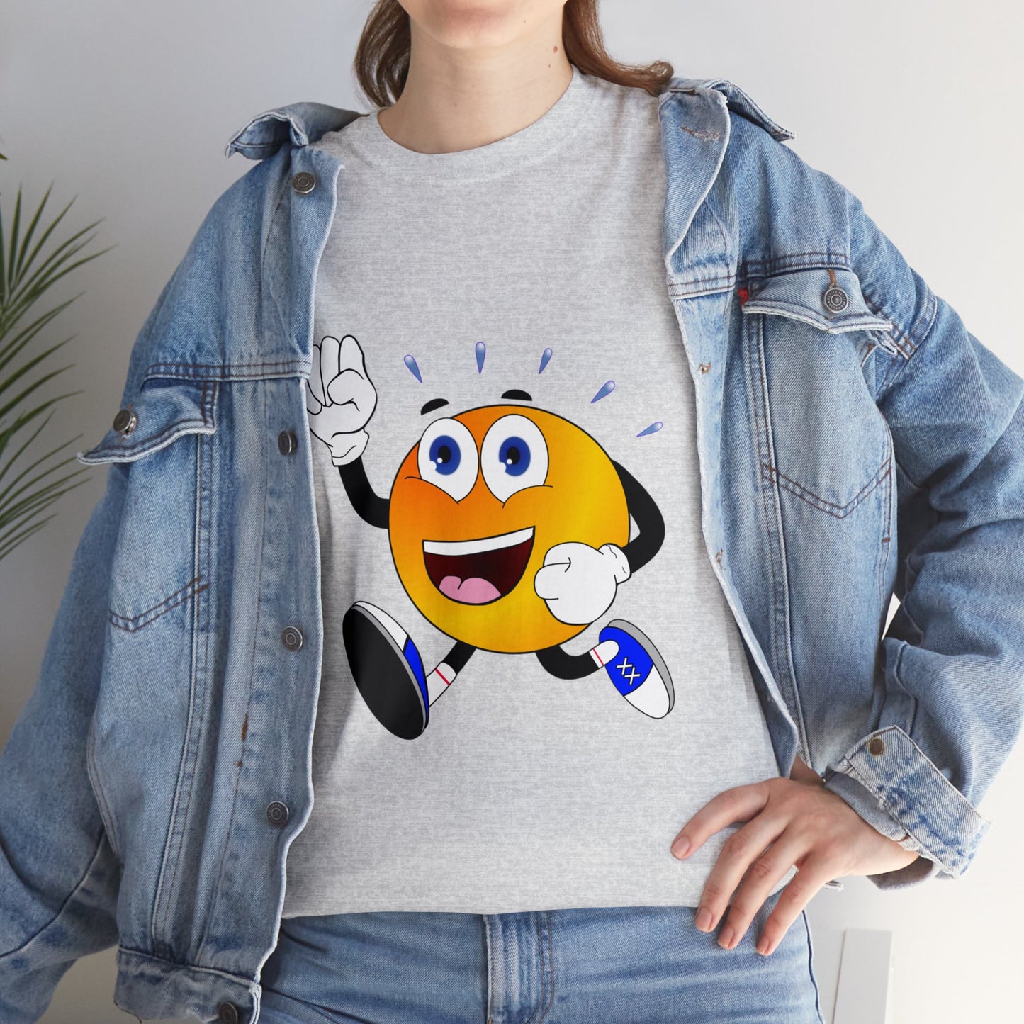 Unisex Retro Running Head Heavy Cotton Tee (Multiple Colours)