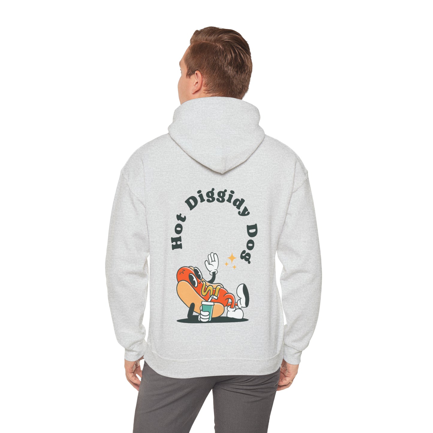 Unisex Retro Hot Diggidy Dog Heavy Blend™ Hooded Sweatshirt (Multiple Colours)