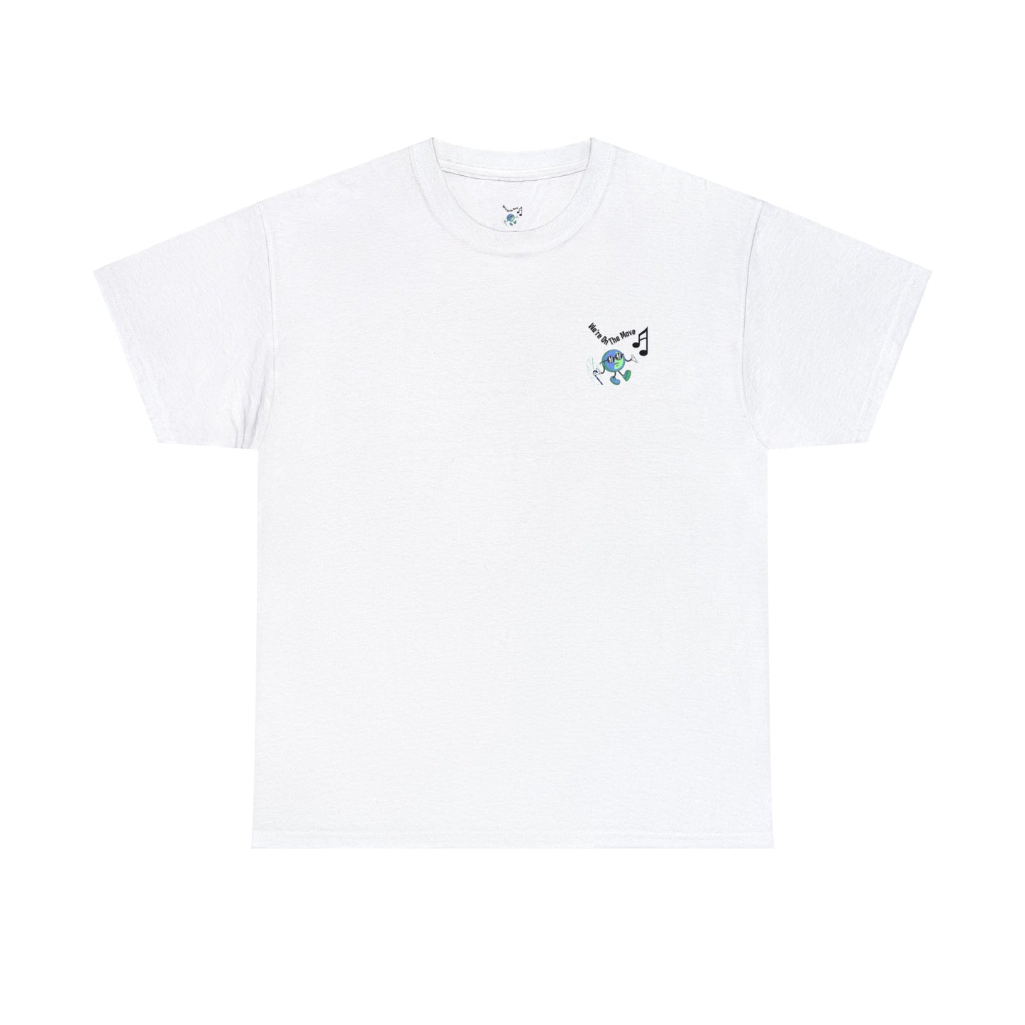 We're On The Move White Unisex Heavy Cotton Tee