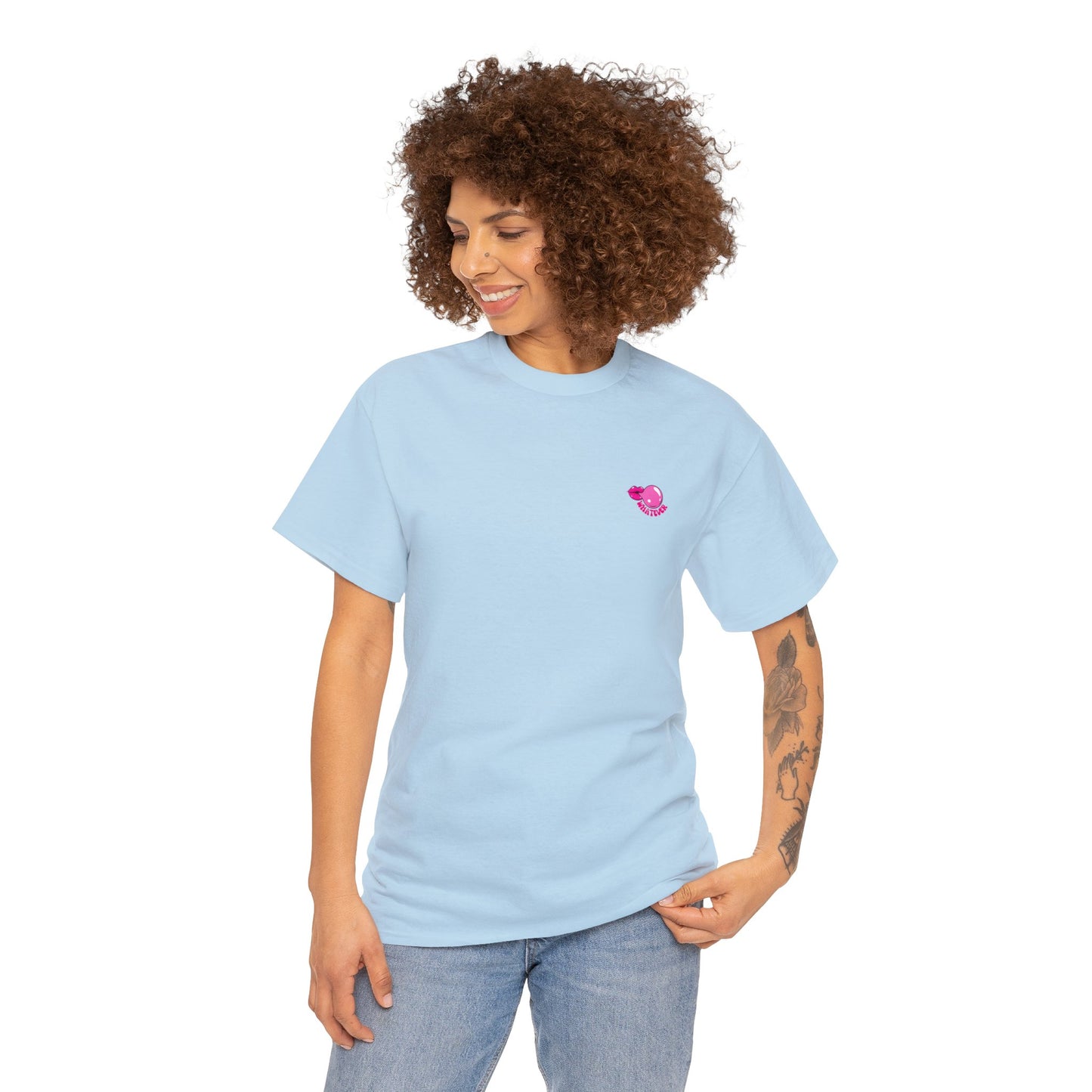 Unisex Whatever Lip Bubble Blowing T-shirt (Multiple Colours)