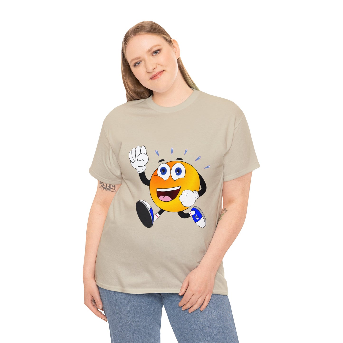 Unisex Retro Running Head Heavy Cotton Tee (Multiple Colours)