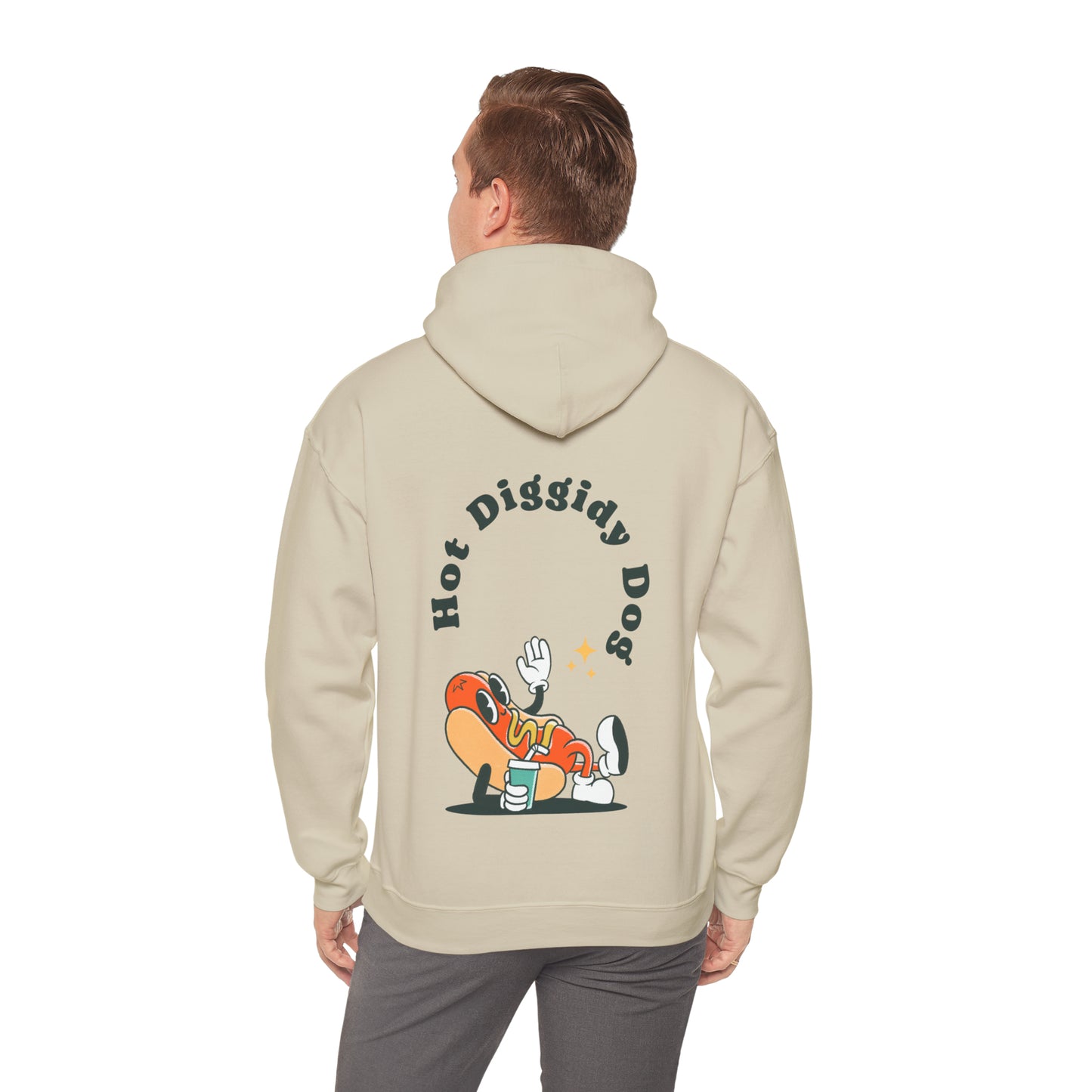 Unisex Retro Hot Diggidy Dog Heavy Blend™ Hooded Sweatshirt (Multiple Colours)