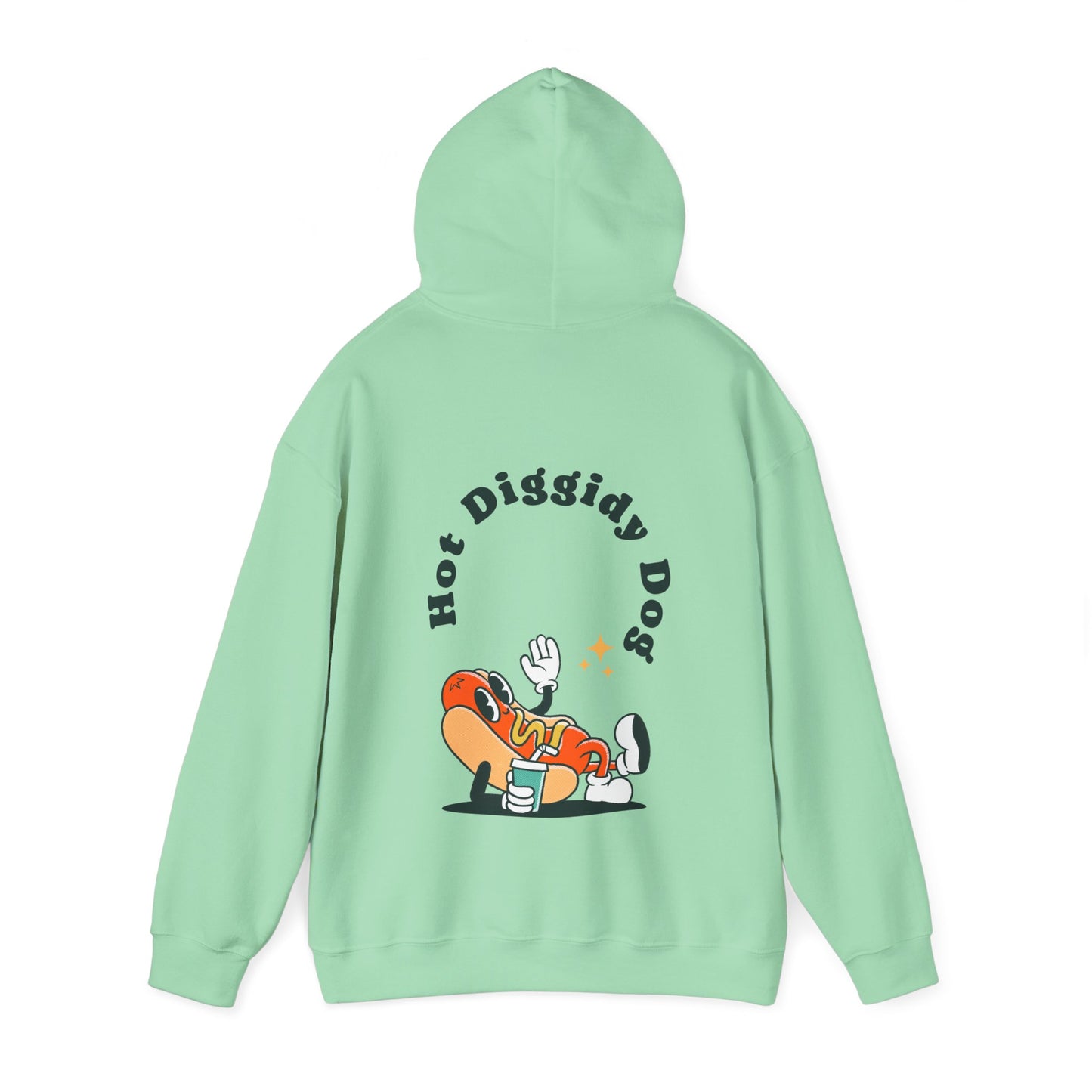 Unisex Retro Hot Diggidy Dog Heavy Blend™ Hooded Sweatshirt (Multiple Colours)