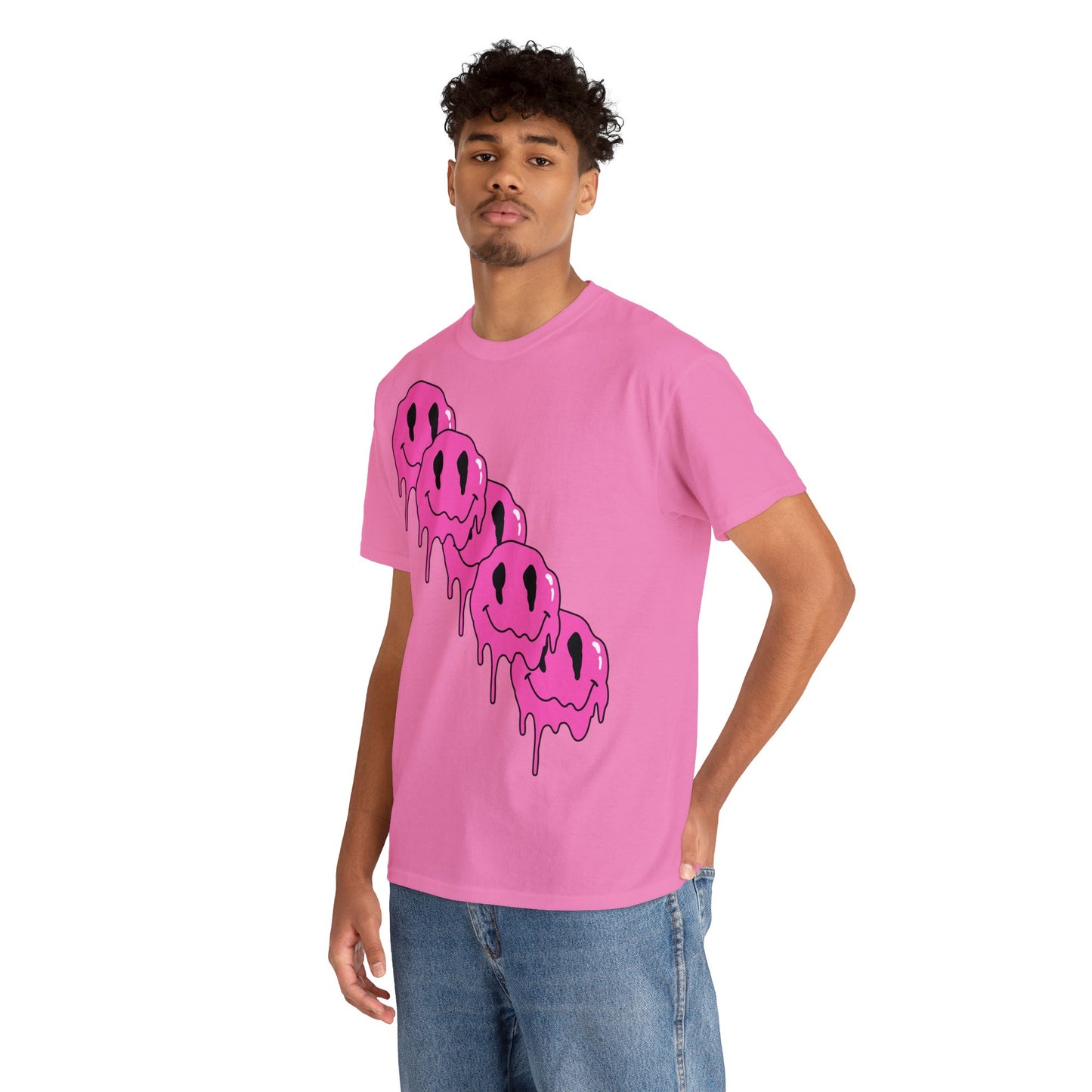 Unisex T-Shirt with Melting Smiley Face (Multiple Colours)