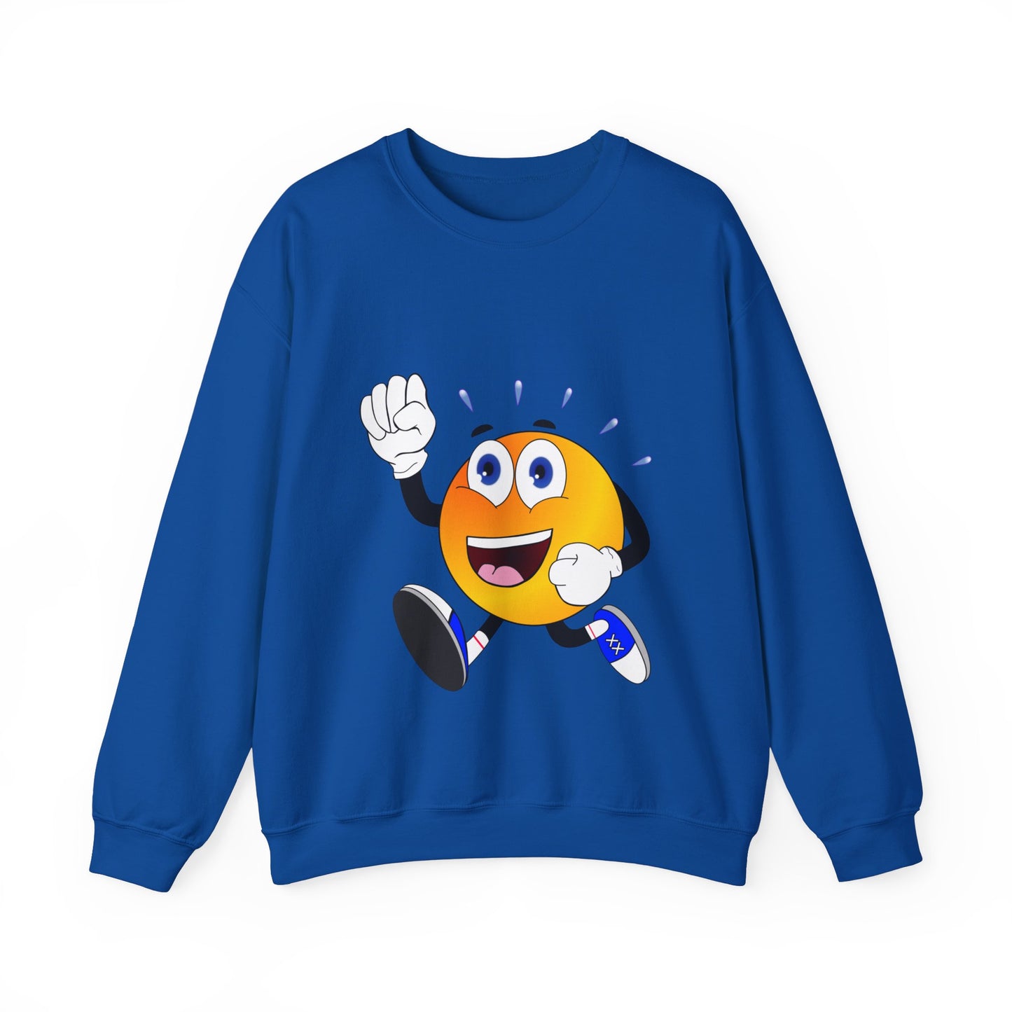 Unisex Running Retro Face Heavy Blend⢠Crewneck Sweatshirt (Multiple Colours)