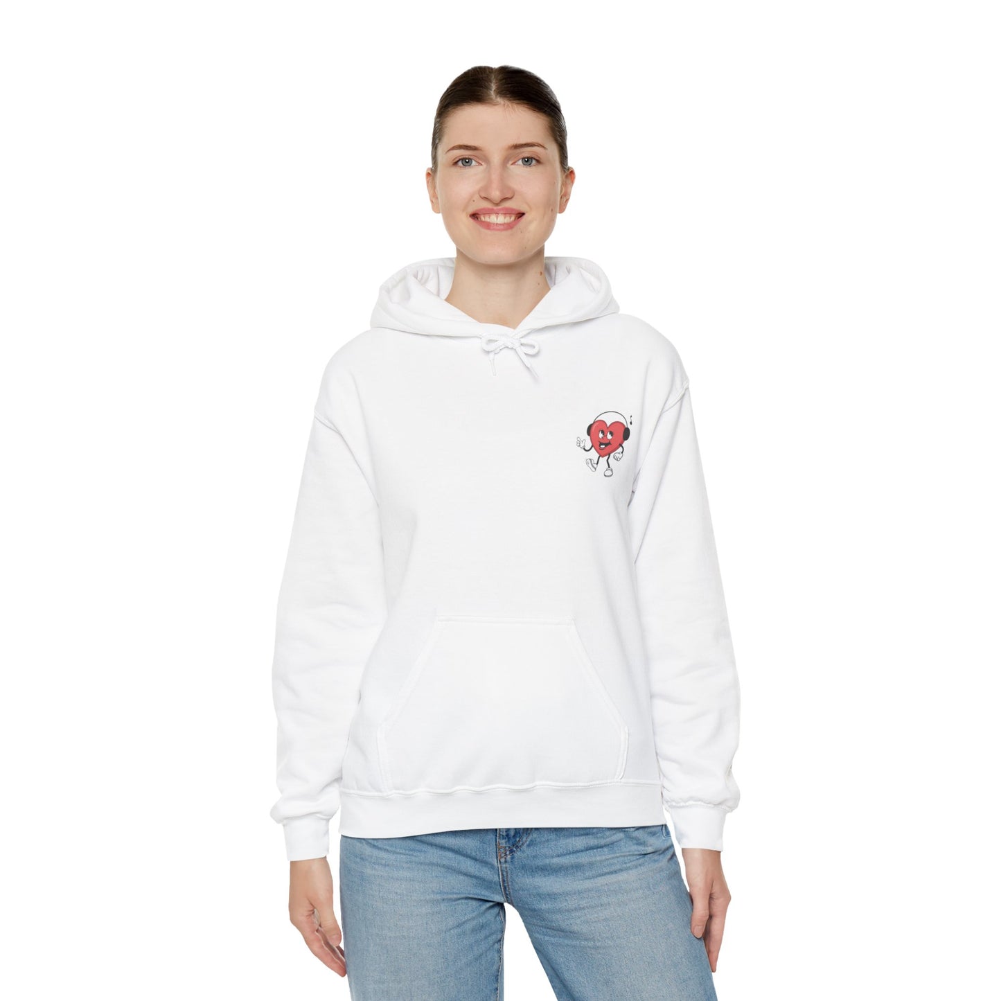 I Adore You White Unisex Heavy Blend™ Hooded Sweatshirt