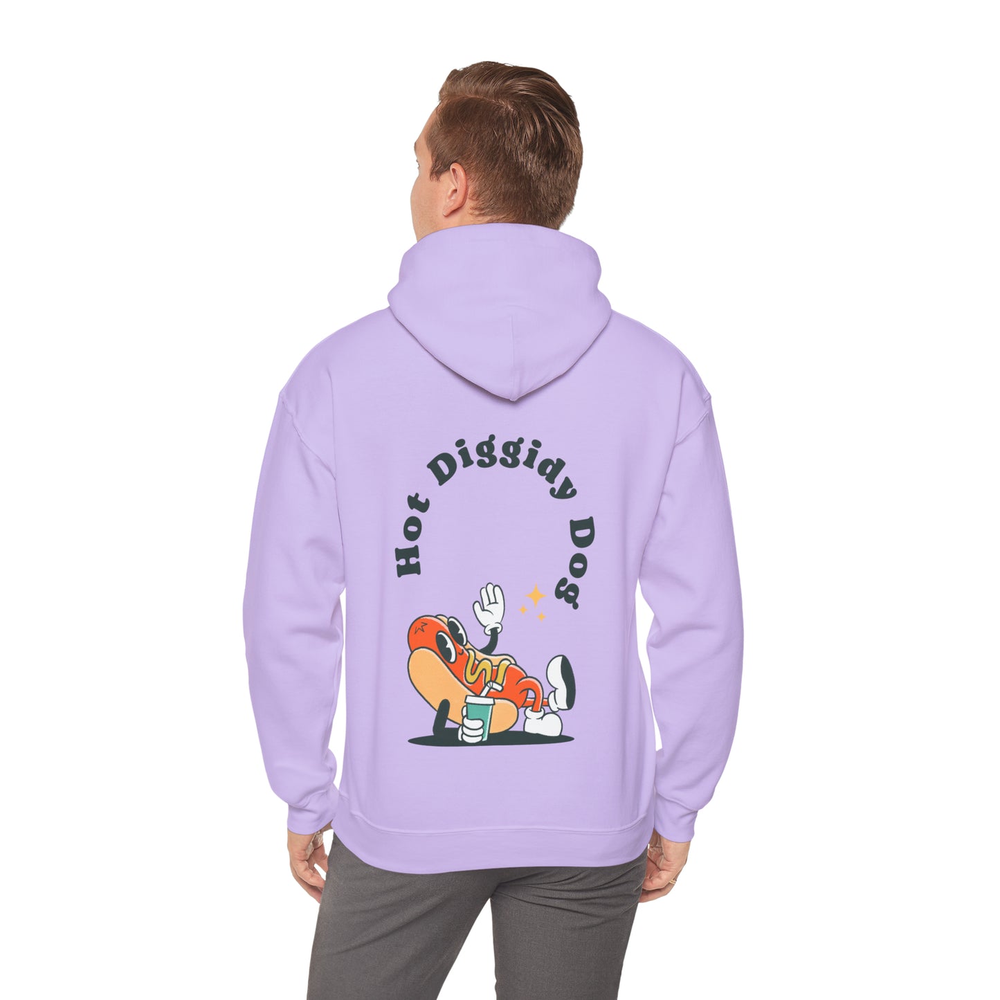 Unisex Retro Hot Diggidy Dog Heavy Blend™ Hooded Sweatshirt (Multiple Colours)
