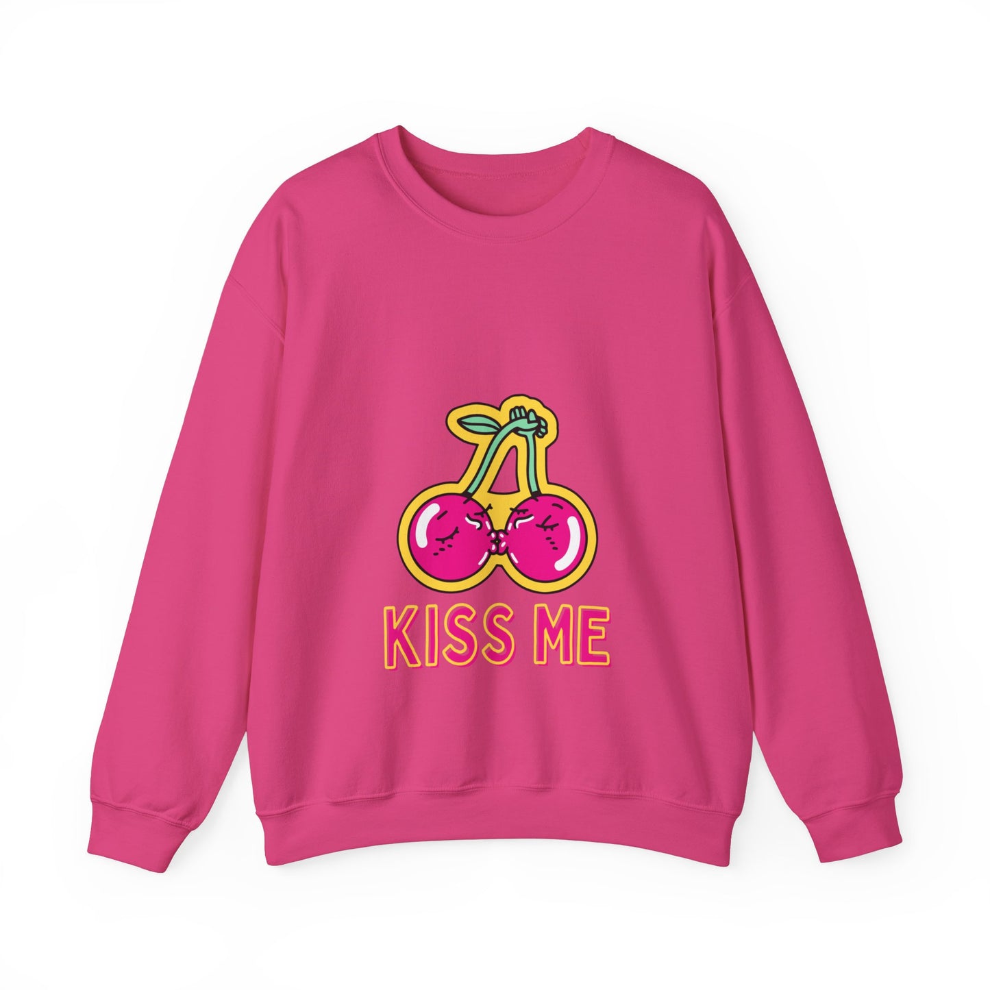 Cosy Kiss Me Kissing Cherries Unisex Heavy Blend⢠Crewneck Sweatshirt (Multiple Colours)
