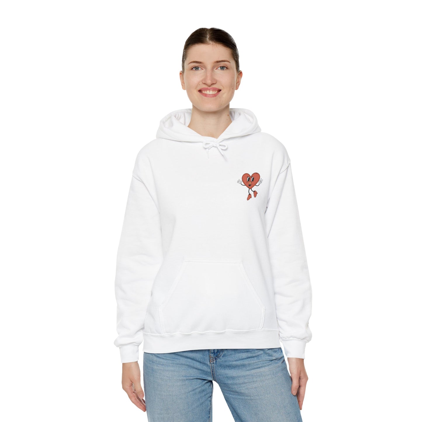 Welcome To The Heartbreak Hotel White Unisex Heavy Blend™ Hooded Sweatshirt