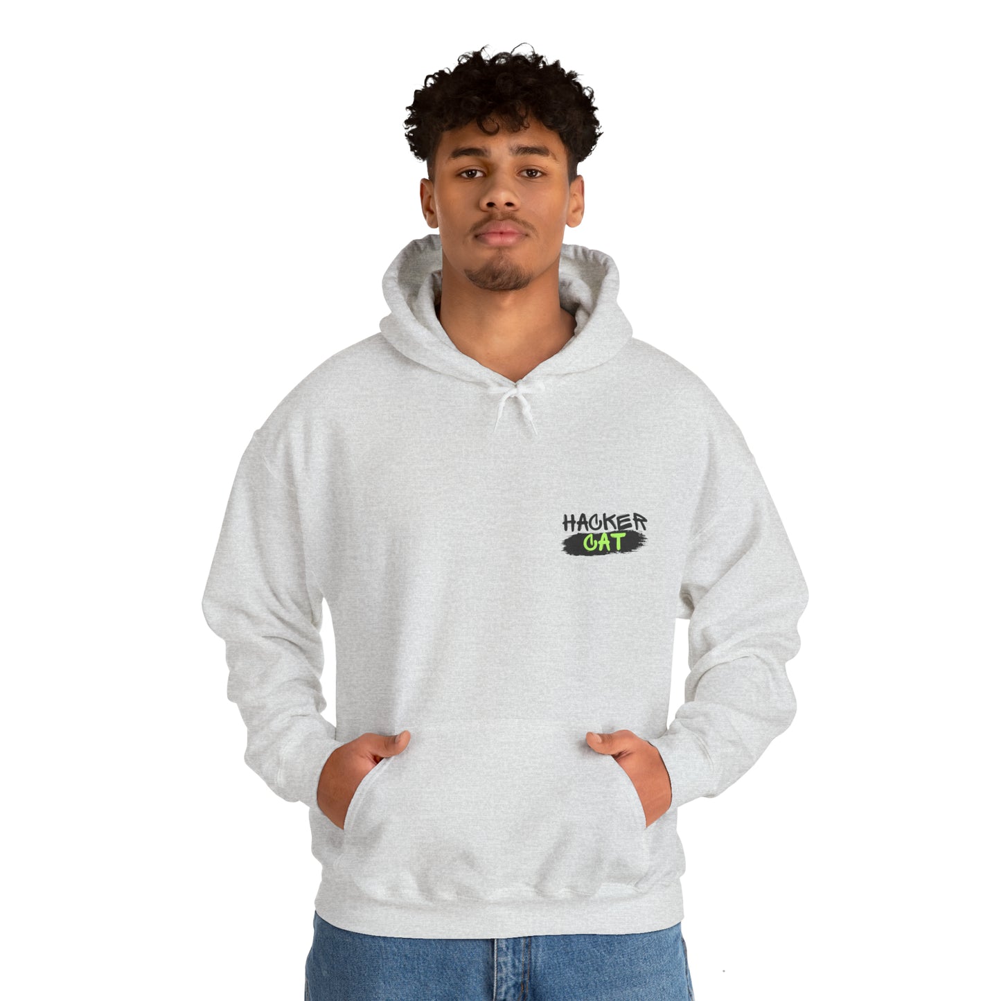 Unisex Hacker Cat Heavy Blend™ Hooded Sweatshirt (Multiple Colours)