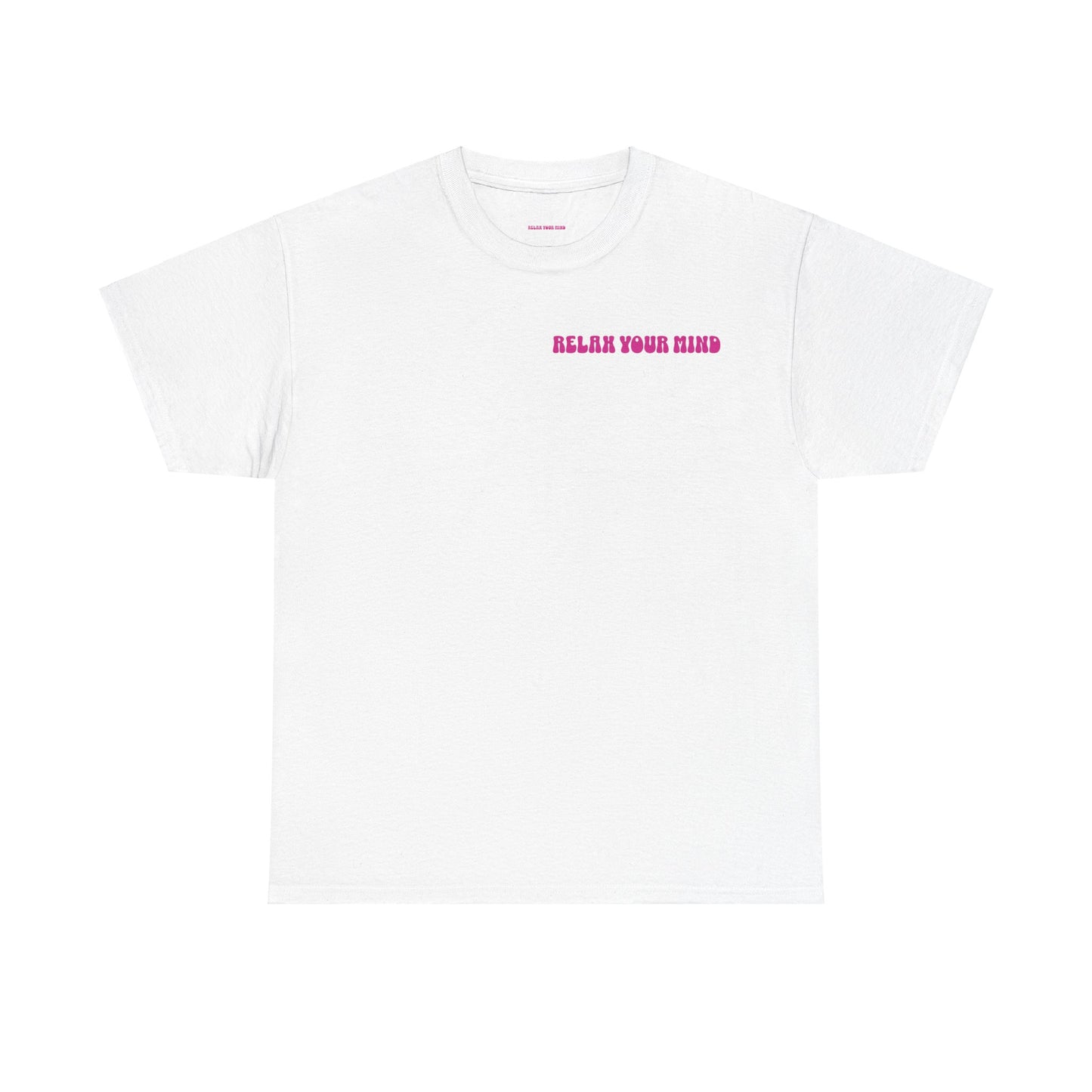 Relax Your Mind Mushroom Unisex Heavy Cotton T Shirt (Multiple Colours)
