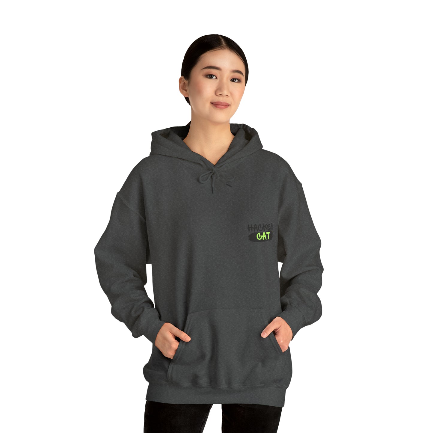 Unisex Hacker Cat Heavy Blend™ Hooded Sweatshirt (Multiple Colours)