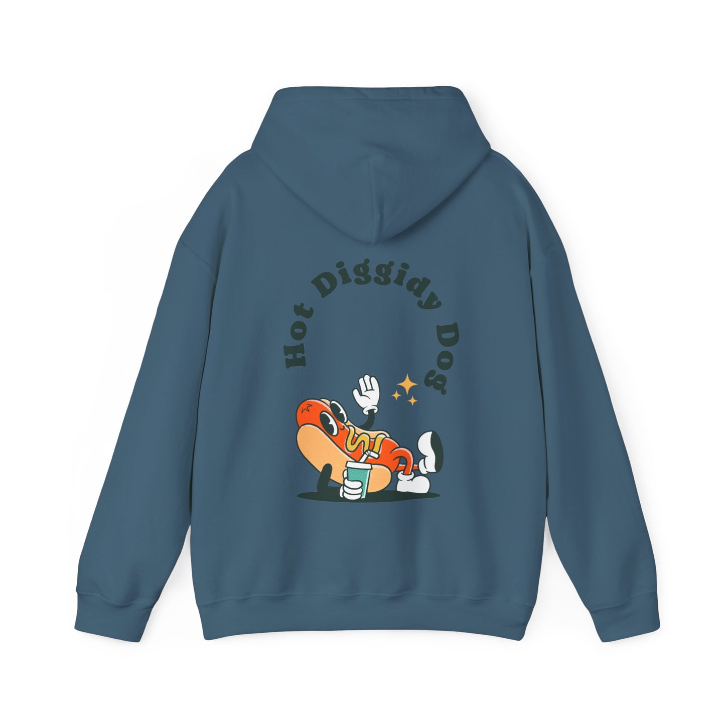Unisex Retro Hot Diggidy Dog Heavy Blend™ Hooded Sweatshirt (Multiple Colours)