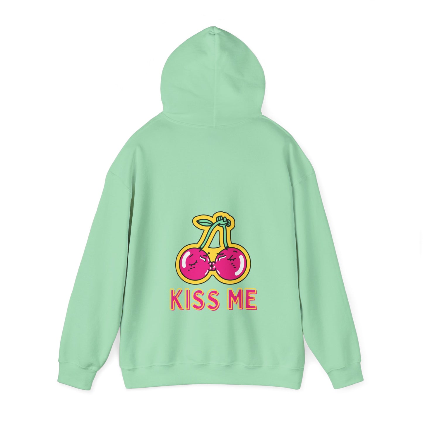 Unisex Kissing Cherries Kiss Me Heavy Blend⢠Hooded Sweatshirt (Multiple Colours)