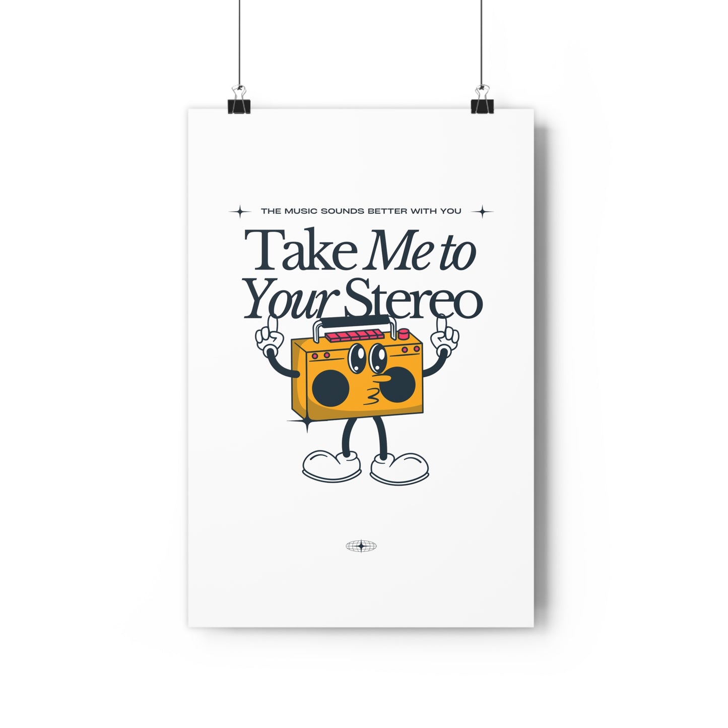 Take Me To Your Stereo Premium Paper Poster
