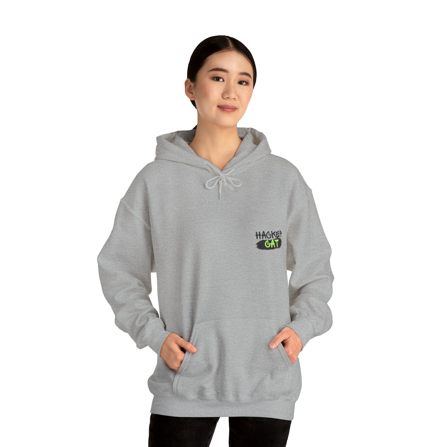 Unisex Hacker Cat Heavy Blend™ Hooded Sweatshirt (Multiple Colours)