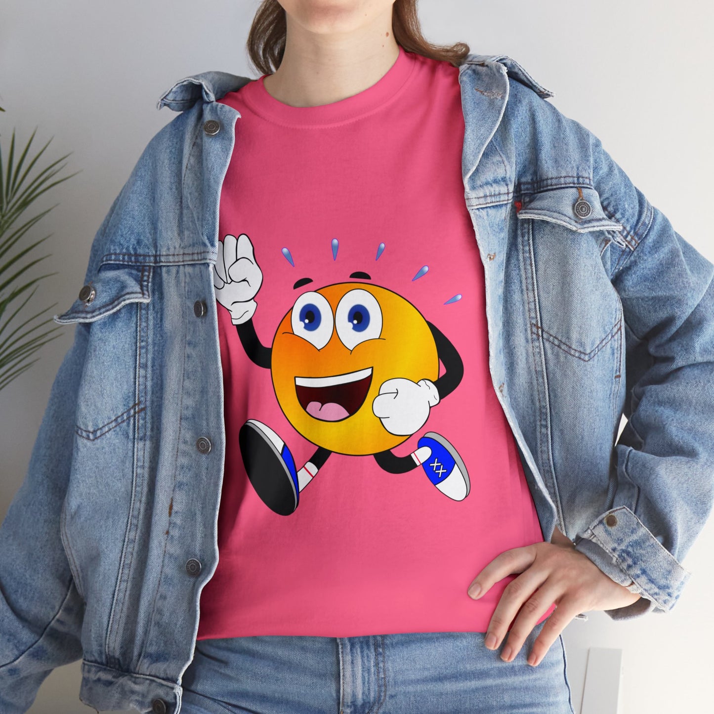Unisex Retro Running Head Heavy Cotton Tee (Multiple Colours)